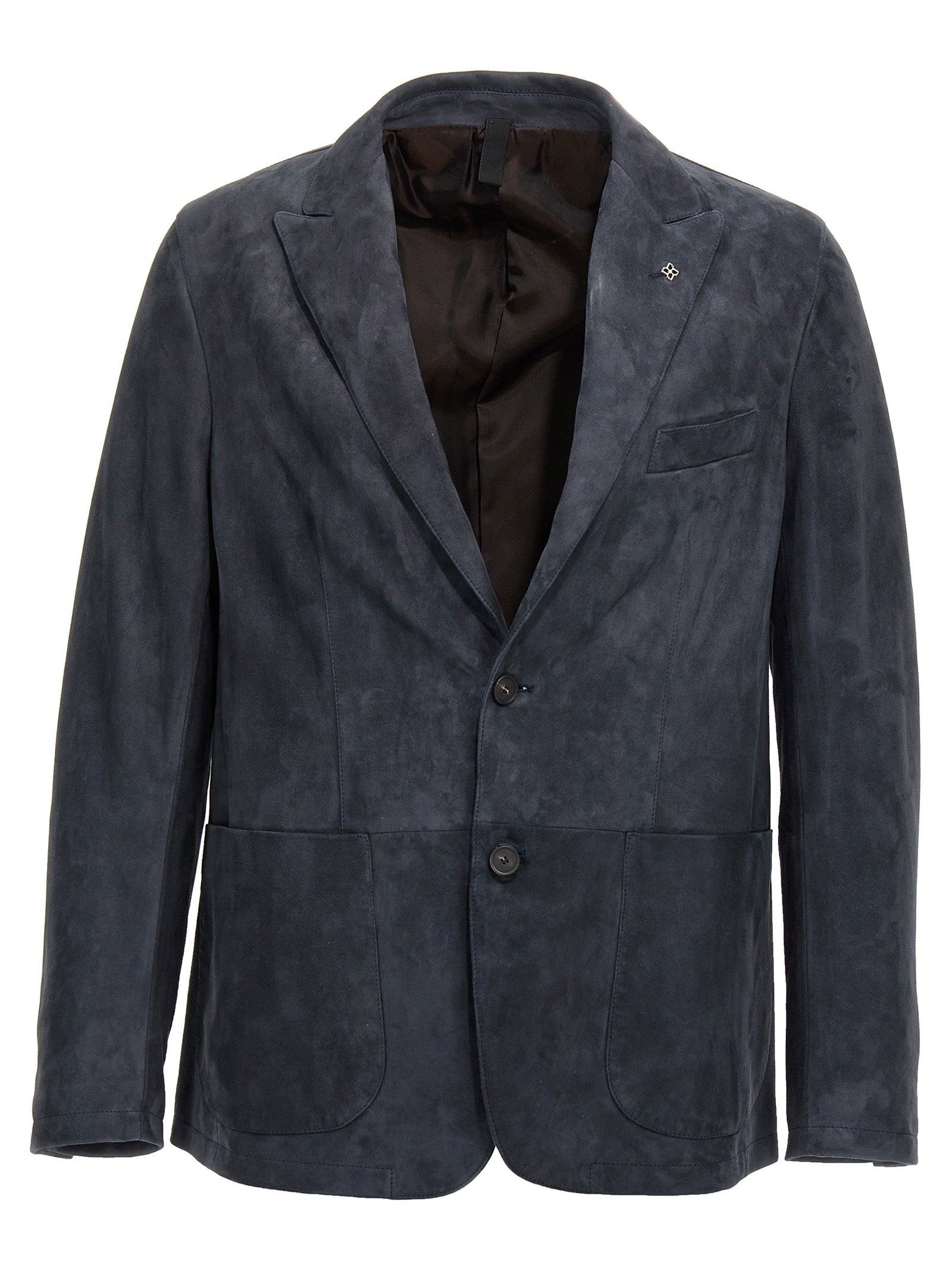 Tagliatore Single-Breasted Suede Blazer