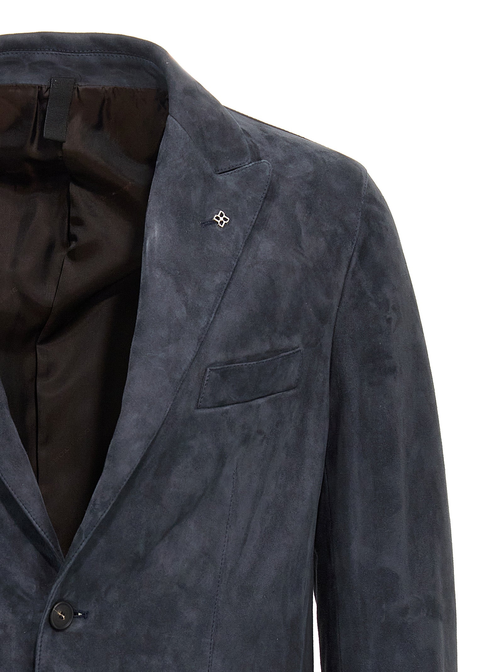 Tagliatore Single-Breasted Suede Blazer