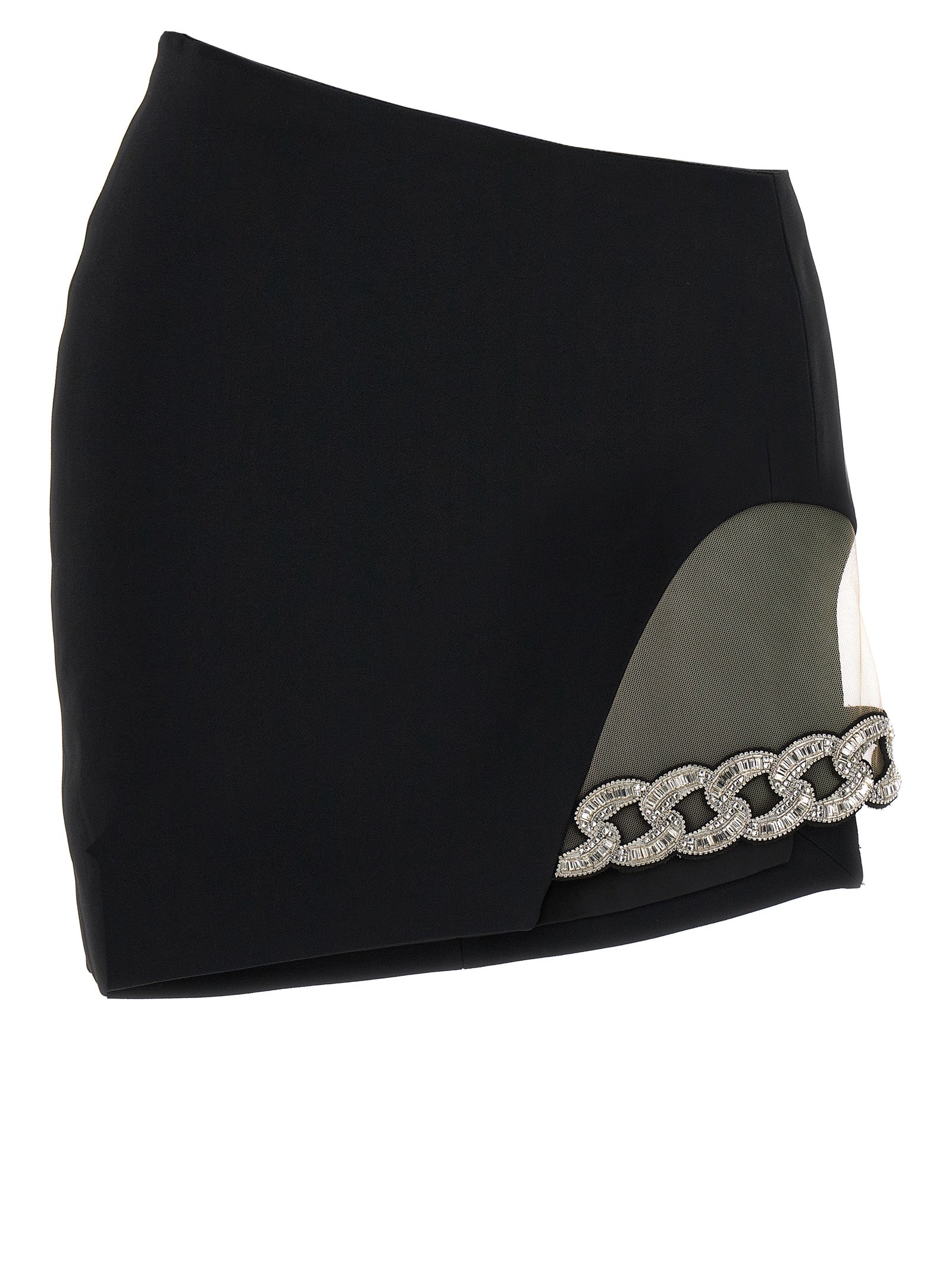 David Koma '3D Crystal Chain Mini' Skirt