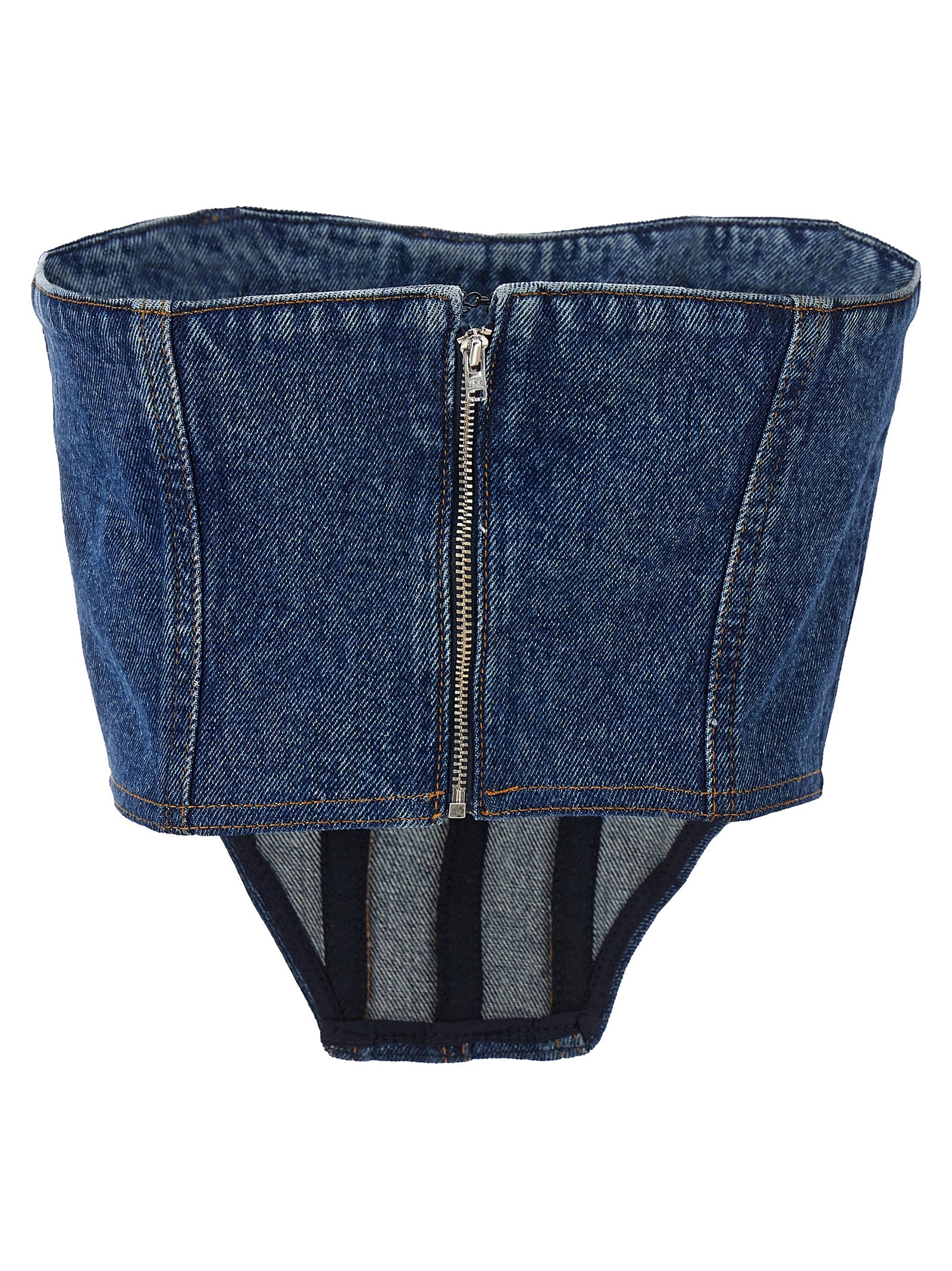 David Koma Denim Bustier Top