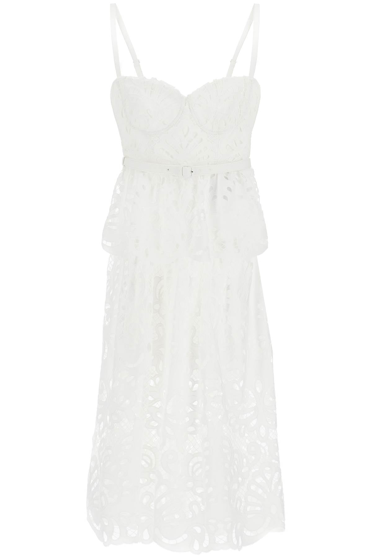 Self Portrait Lace Bustier Dress With Belt