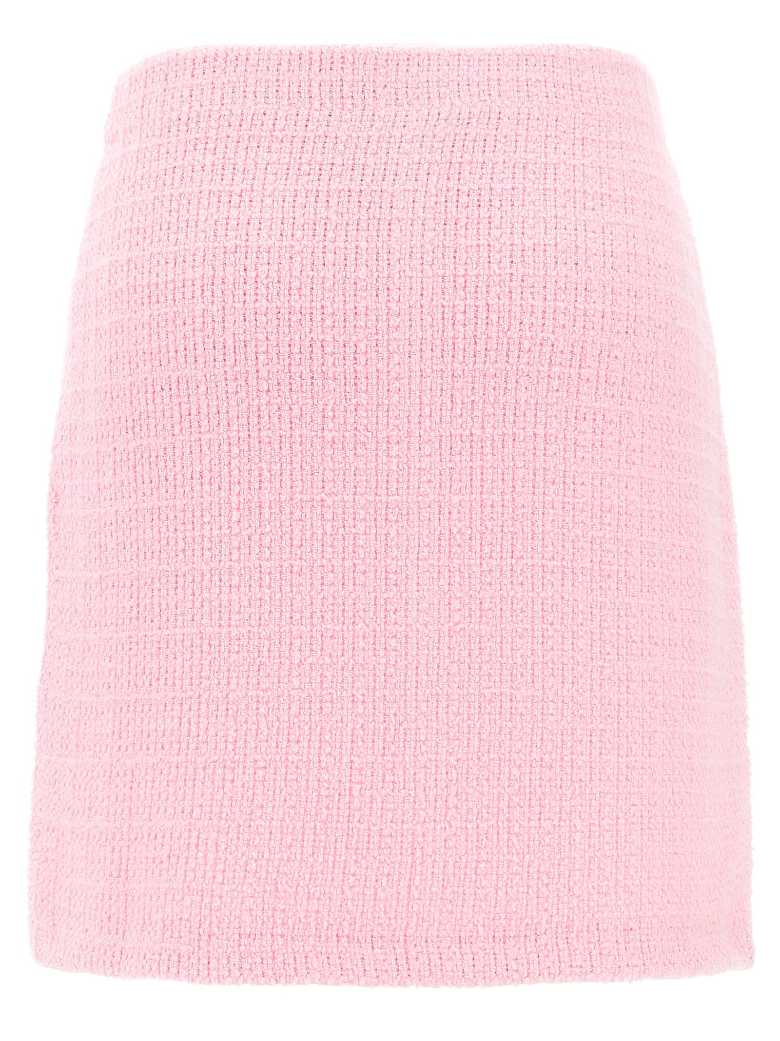 Self Portrait 'Pink Jewel Button Knit Mini' Skirt