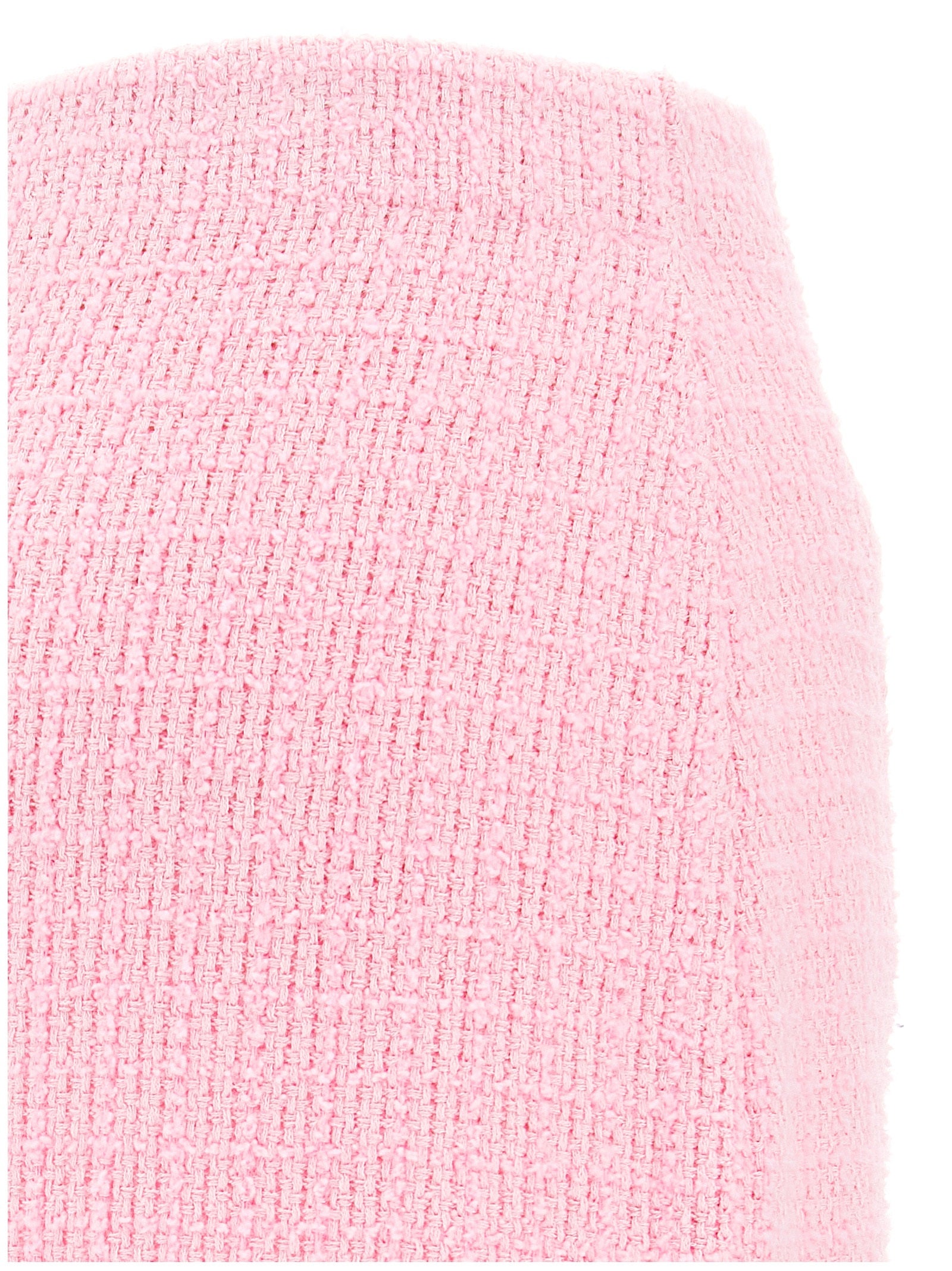 Self Portrait 'Pink Jewel Button Knit Mini' Skirt