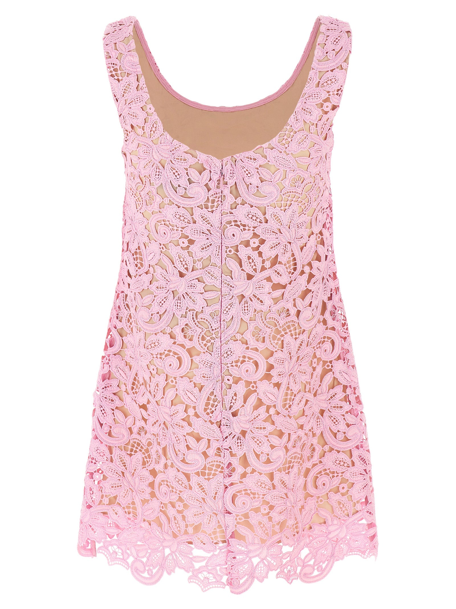 Self Portrait 'Pink Floral Lace Mini' Dress