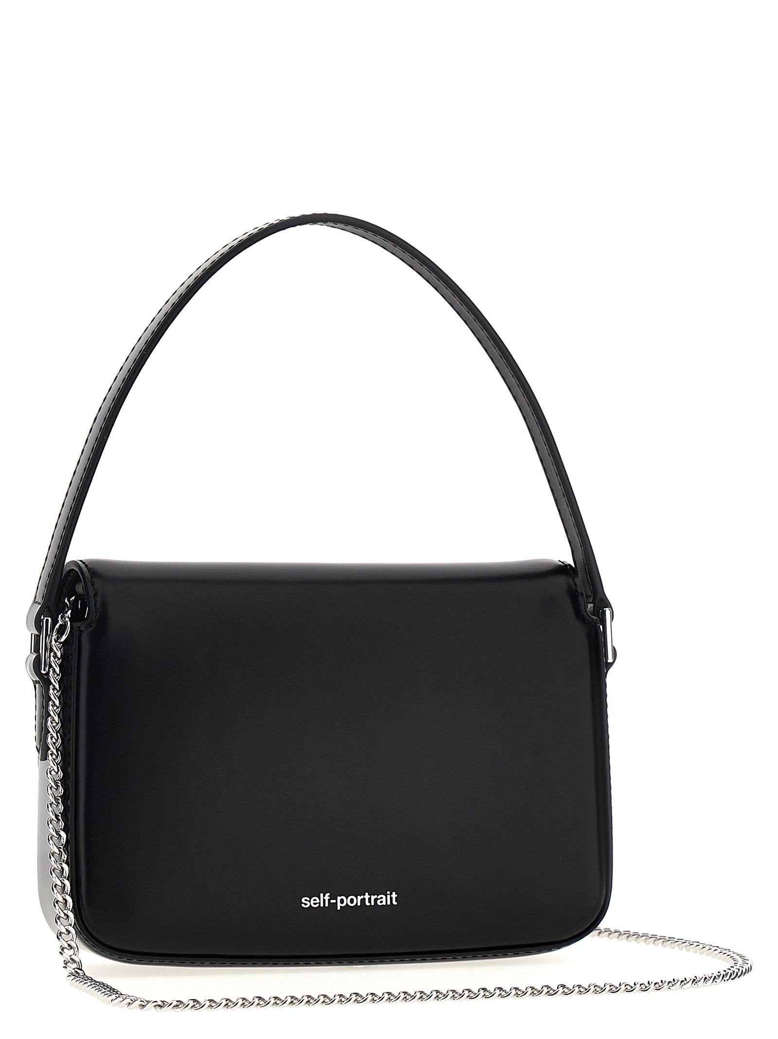 Self Portrait 'Black Leather Micro' Handbag