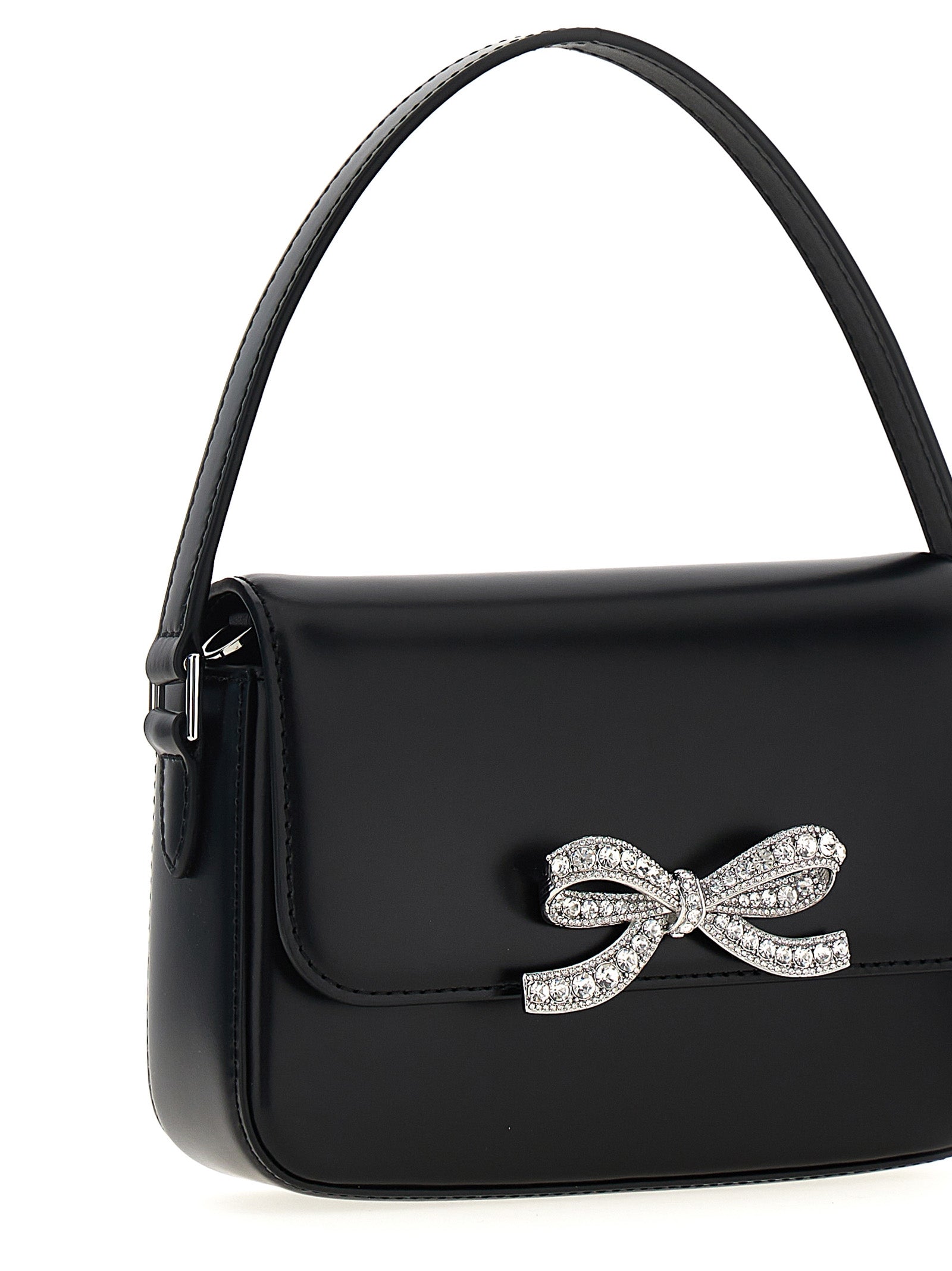 Self Portrait 'Black Leather Micro' Handbag