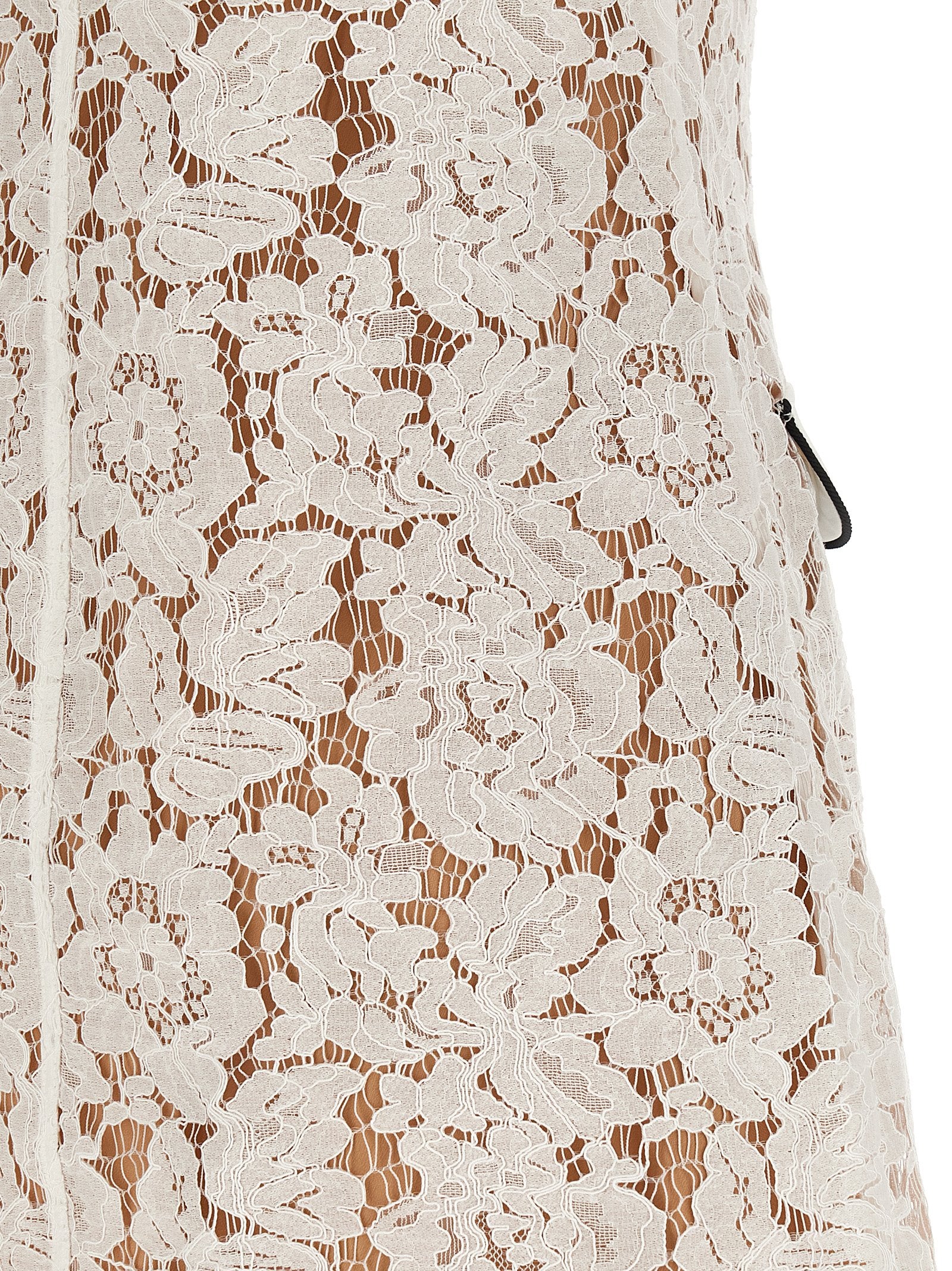 Self Portrait 'White Lace Contrast Collar Mini' Dress