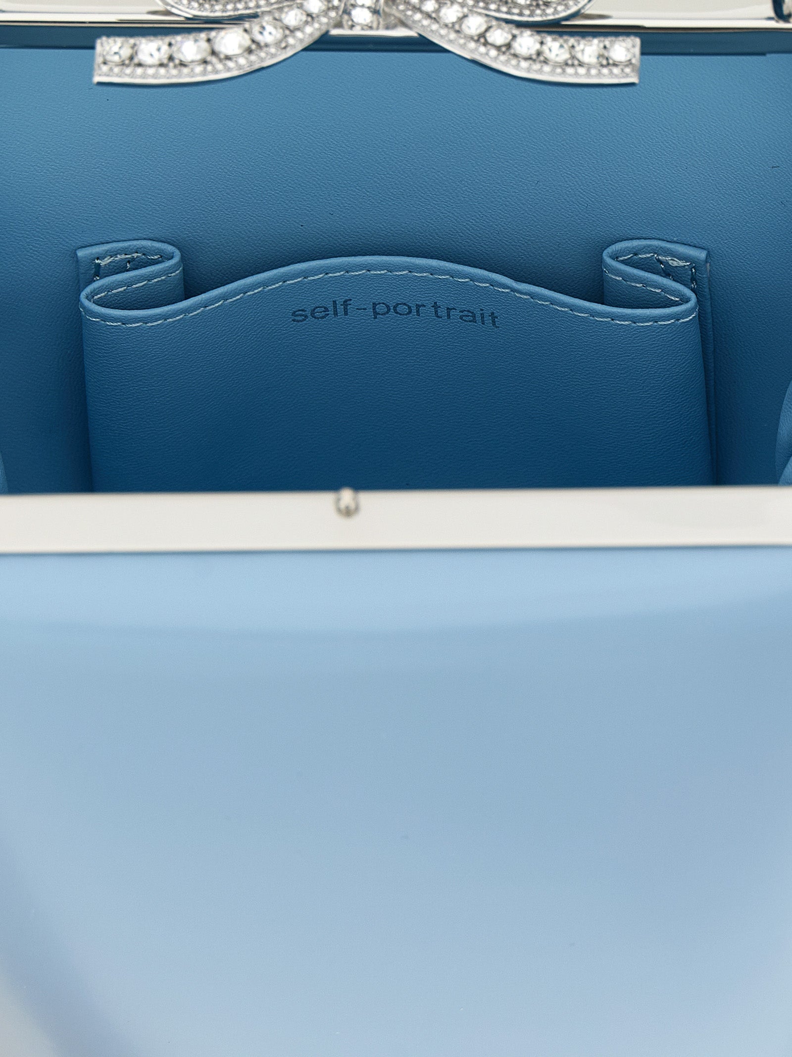 Self Portrait 'Blue Leather Bag' Handbag