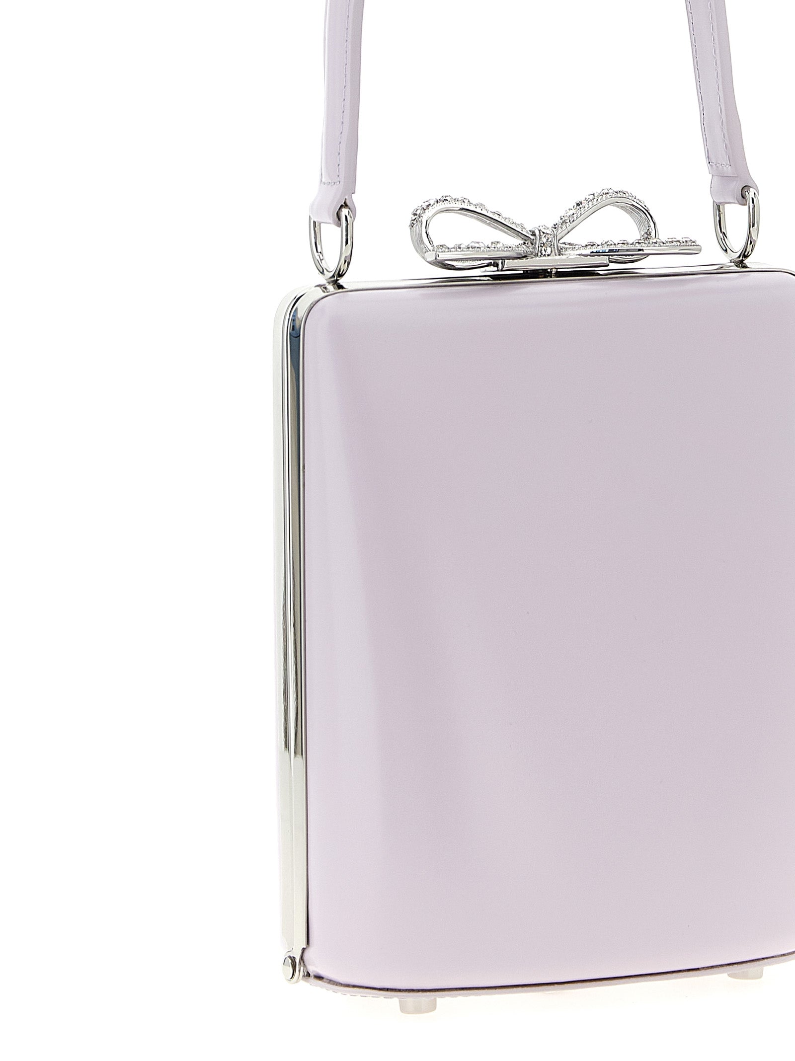 Self Portrait 'Lilac Leather Mini Bow' Handbag