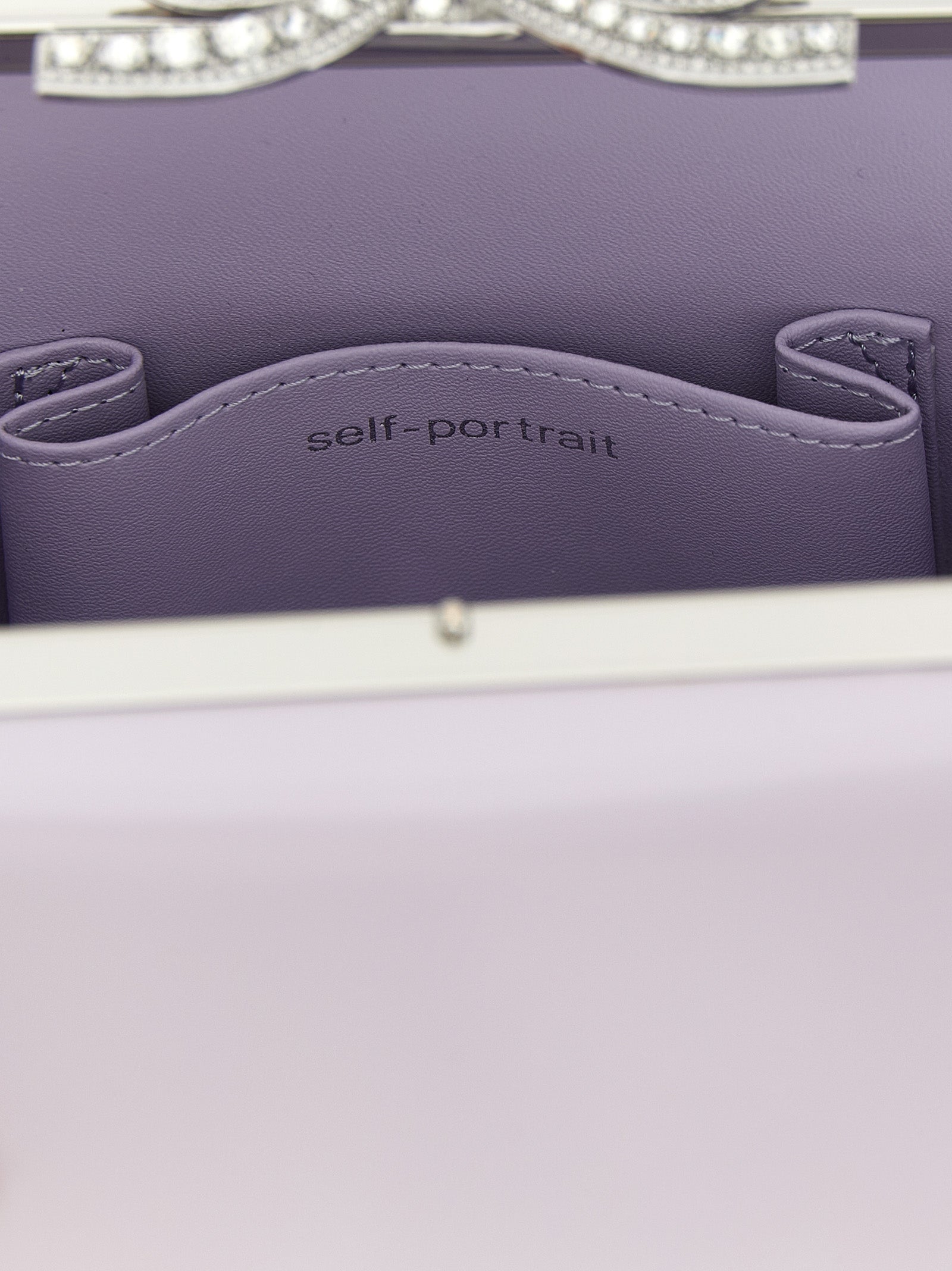 Self Portrait 'Lilac Leather Mini Bow' Handbag