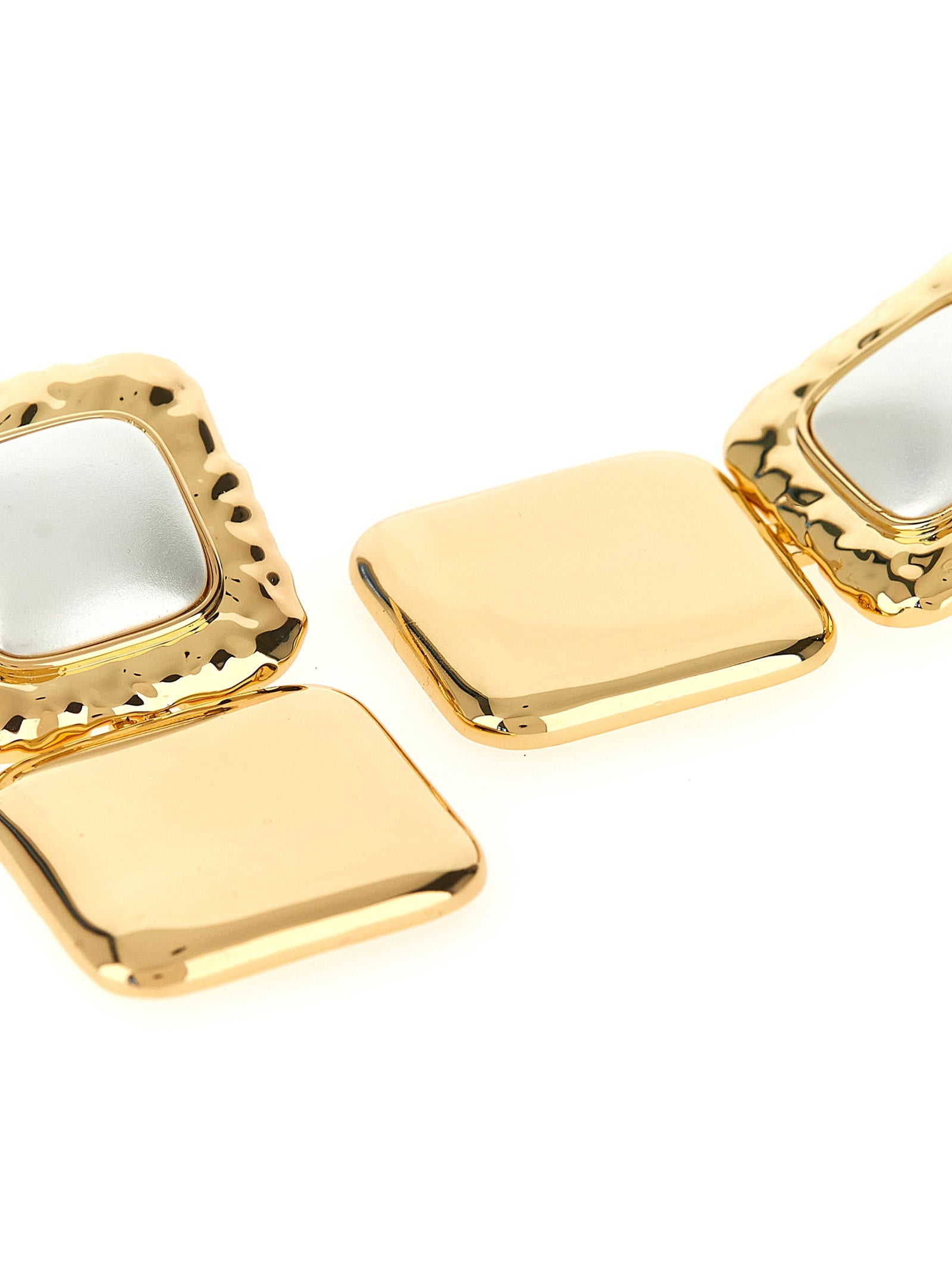 Self Portrait 'Mottled Gold Pearl Tiered' Earrings