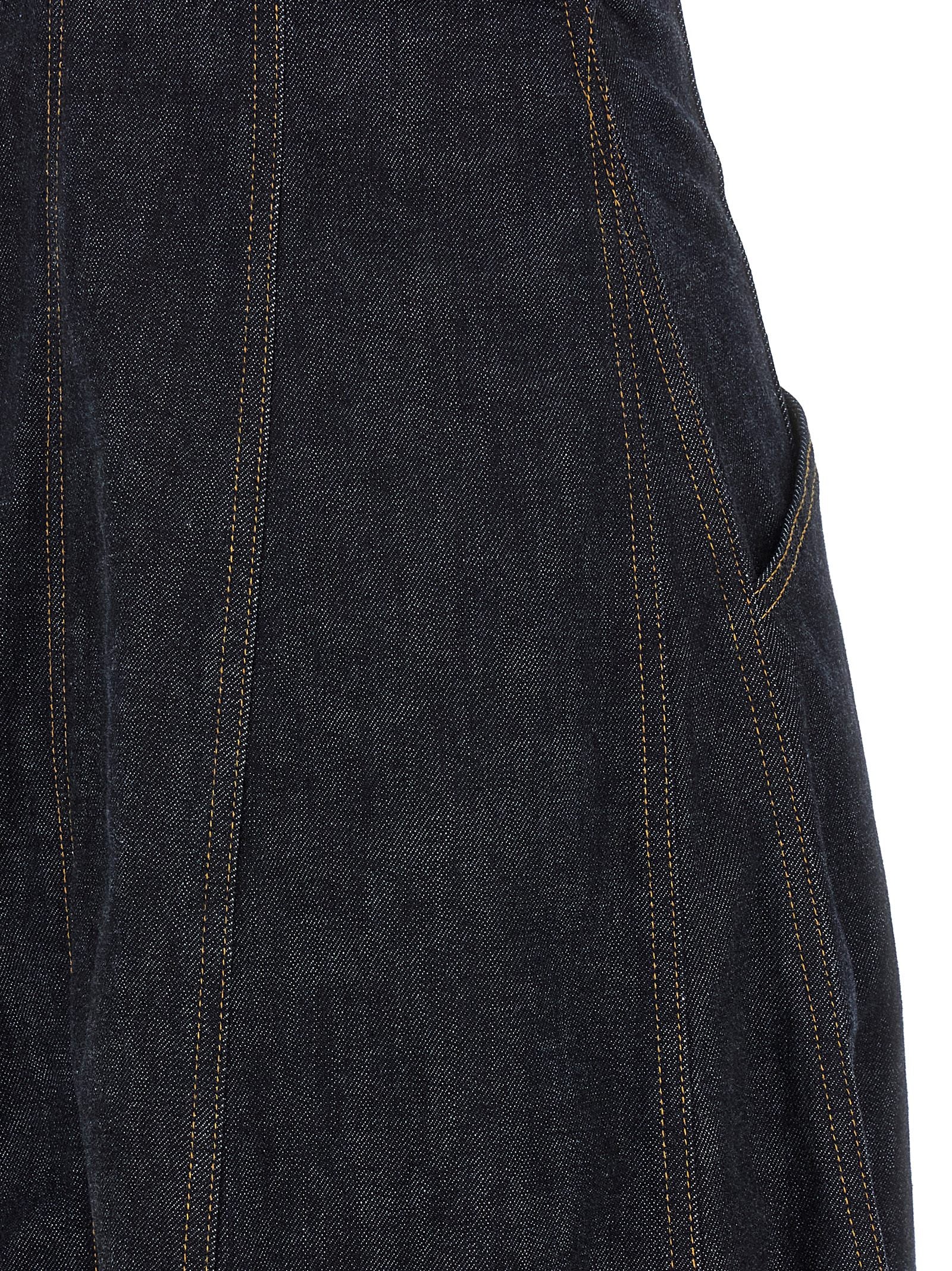 Self Portrait 'Indigo Denim Midi' Dress