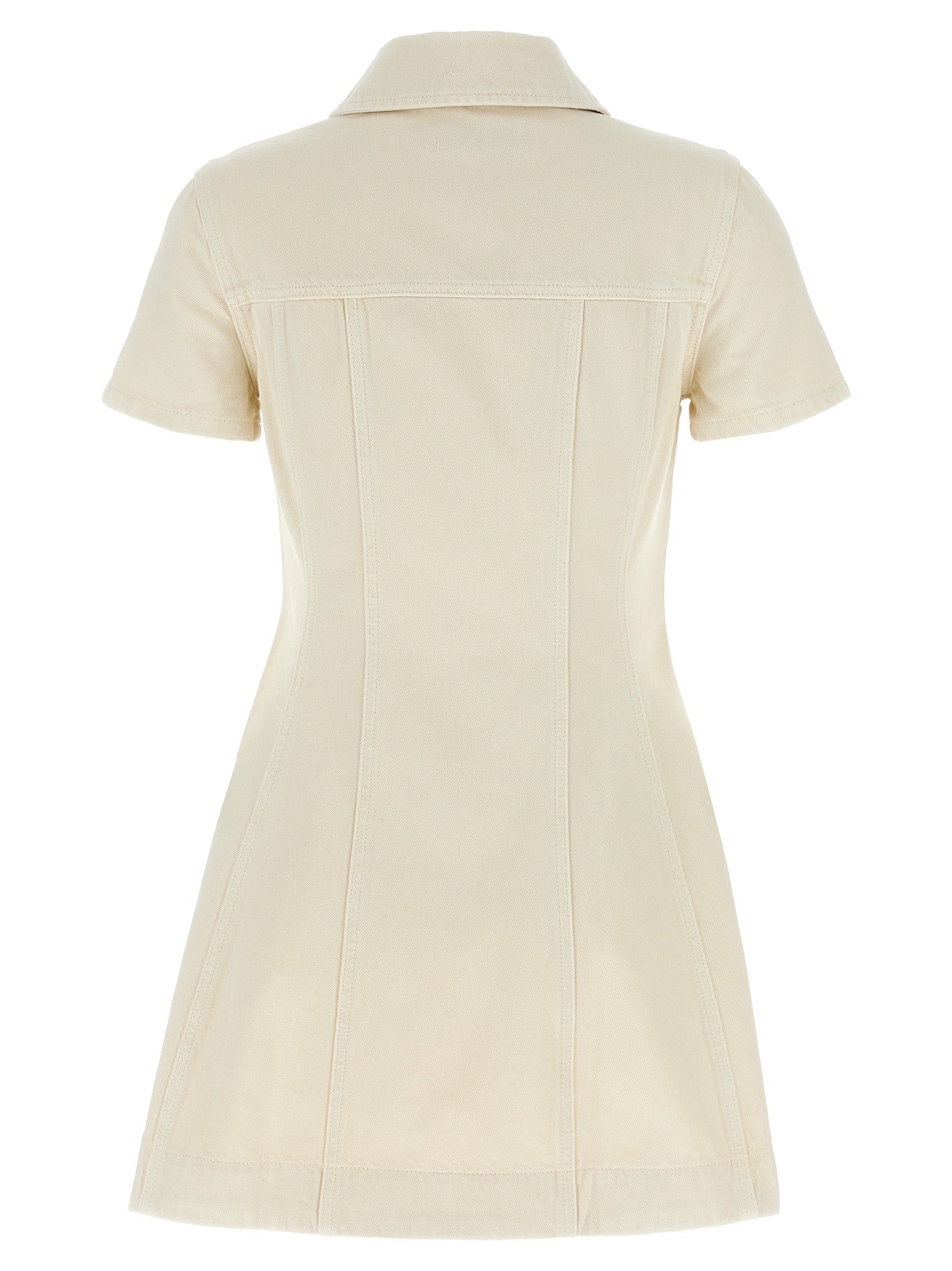 Self Portrait 'Cream Collared Denim Mini' Dress