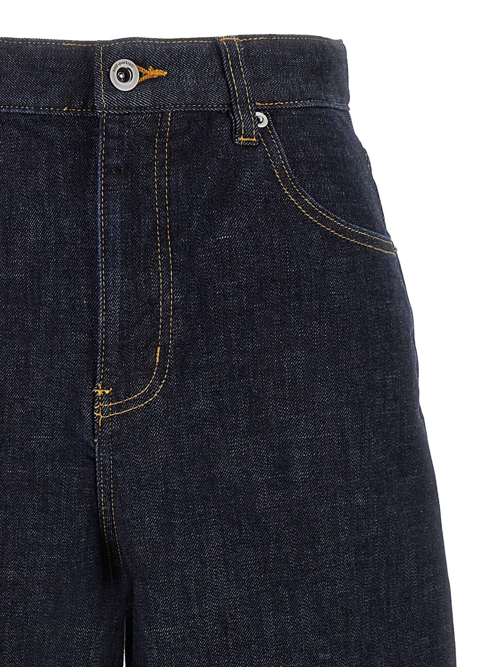 Self Portrait 'Indigo Barrel Leg' Jeans