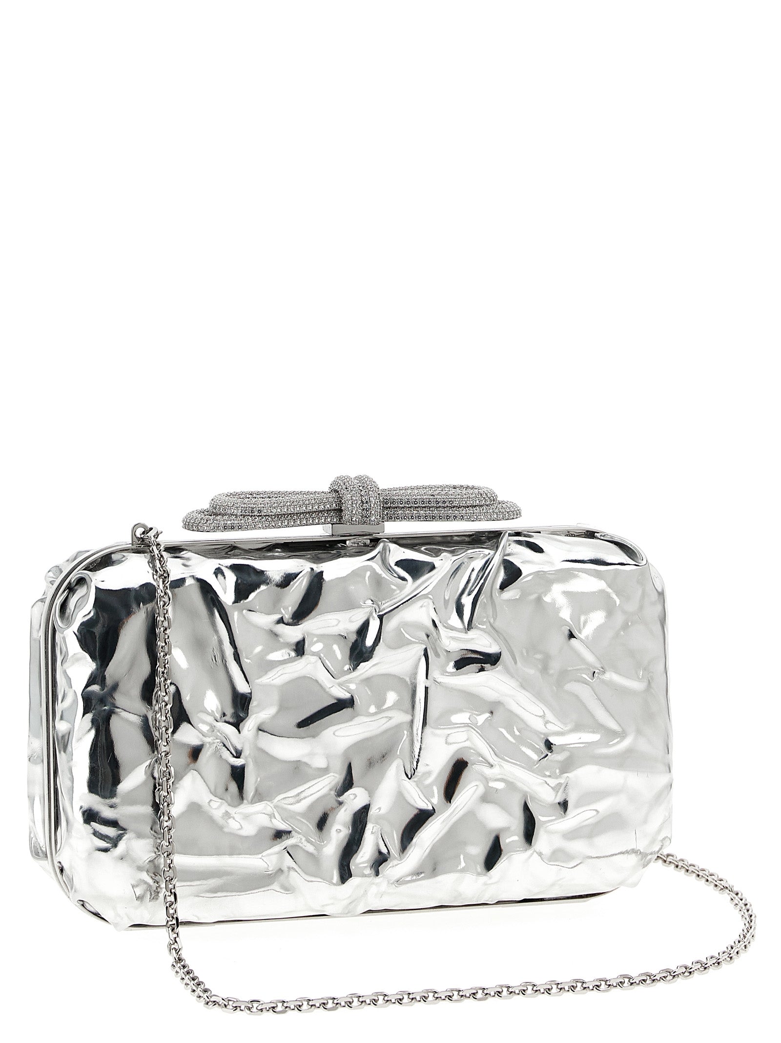 Mach & Mach 'Double Bow Wrapped Mirror' Clutch
