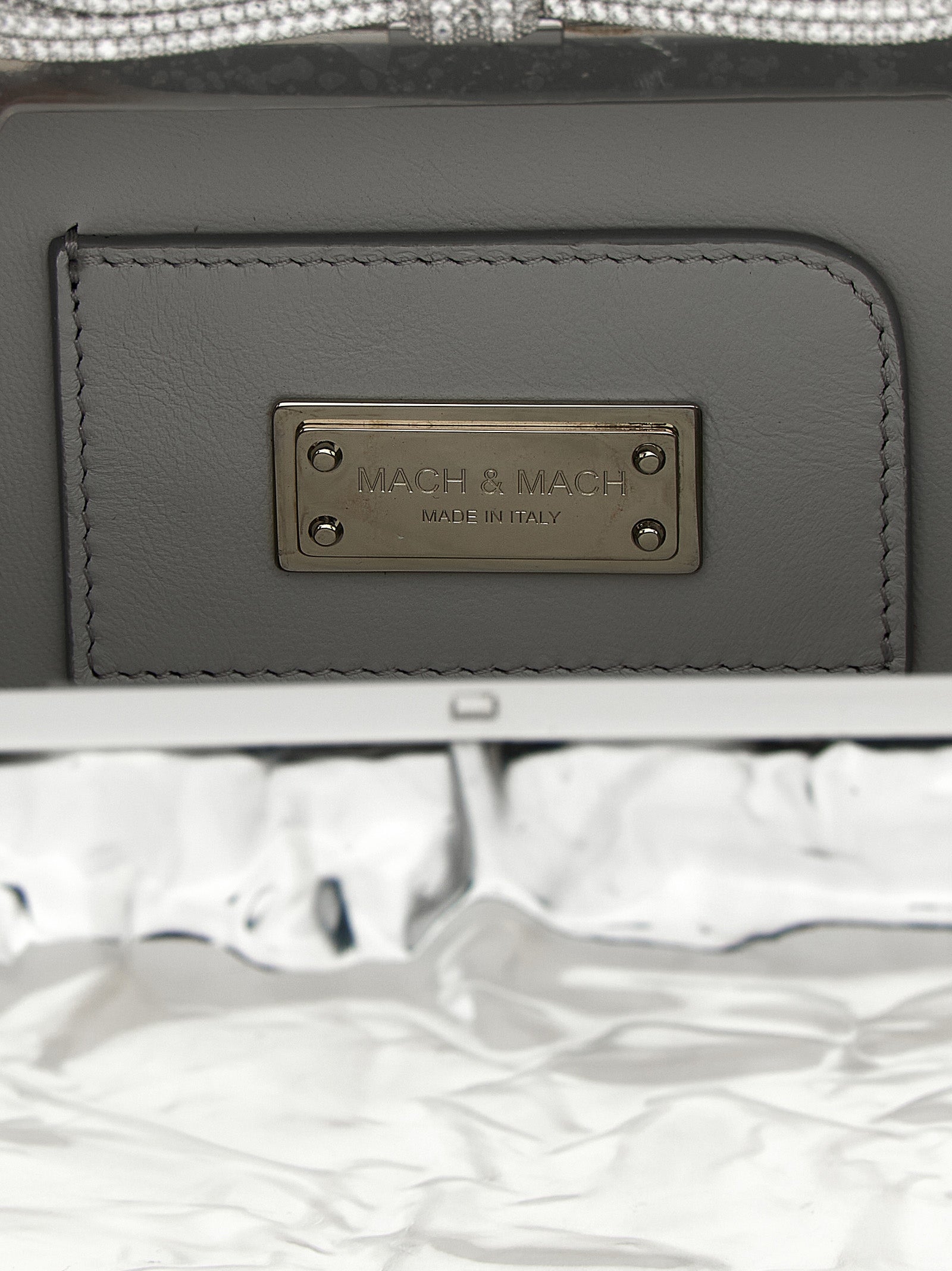 Mach & Mach 'Double Bow Wrapped Mirror' Clutch