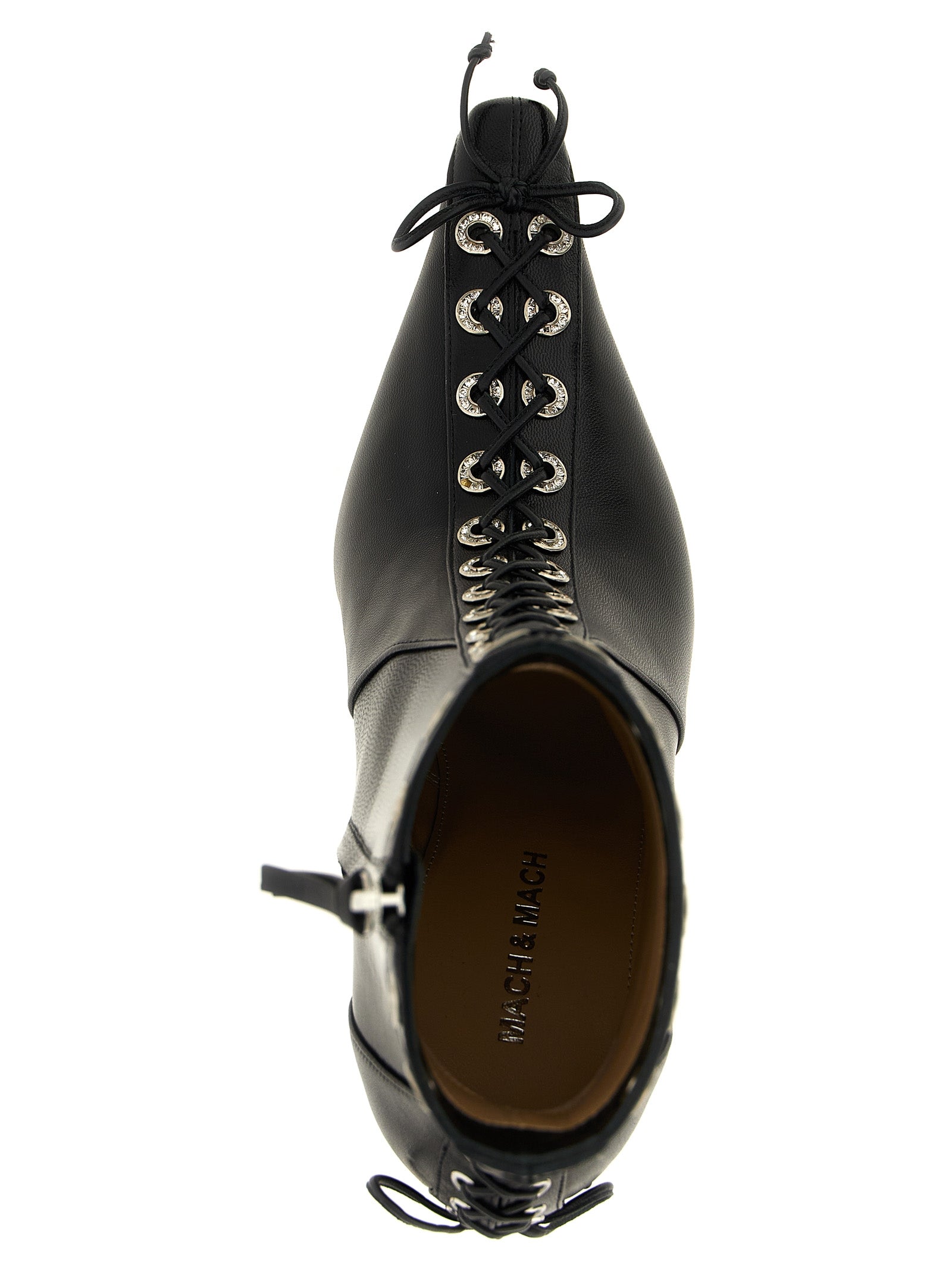 Mach & Mach 'Crystalized Corset' Ankle Boots
