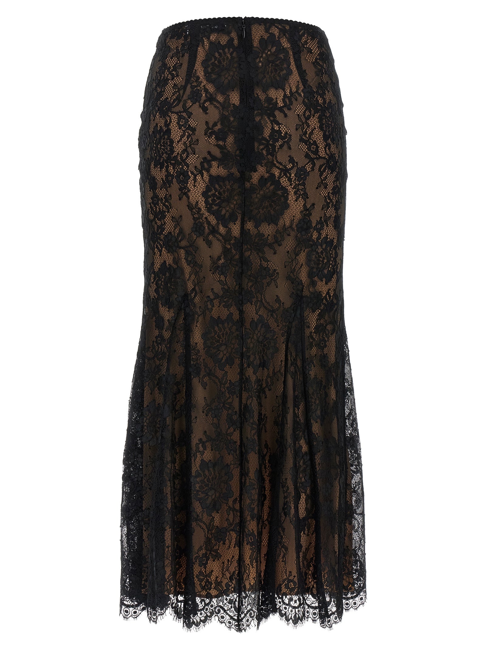 Self Portrait 'Black Lace Midi' Skirt