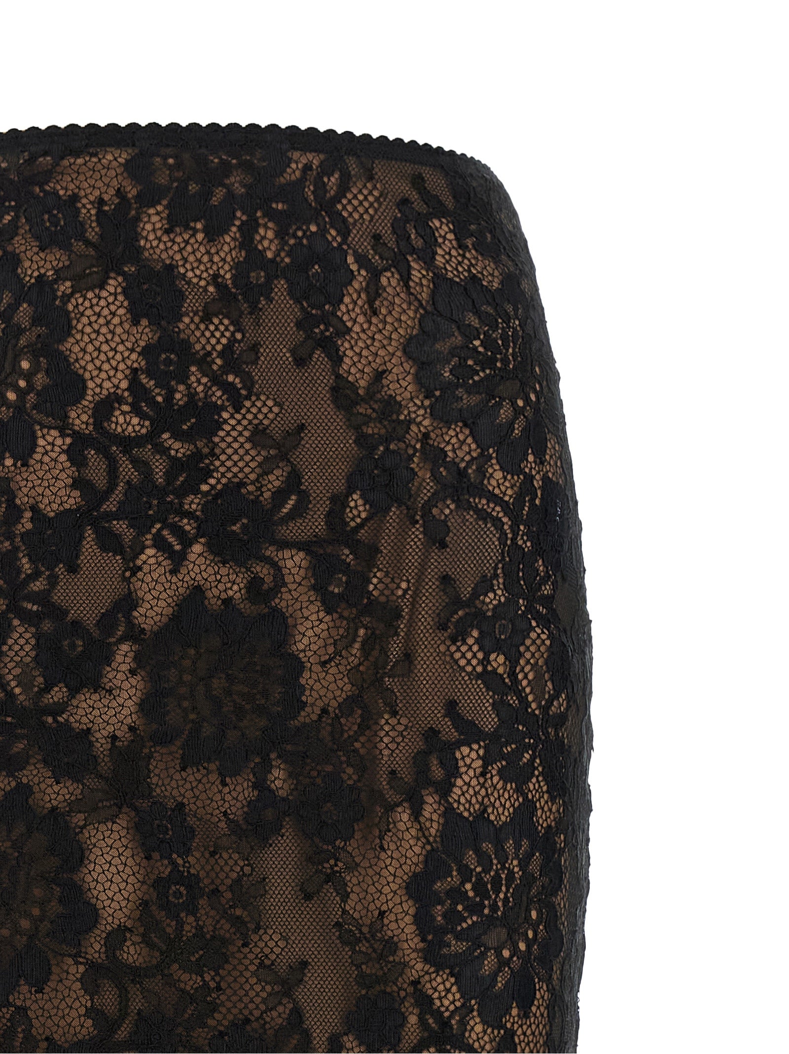 Self Portrait 'Black Lace Midi' Skirt