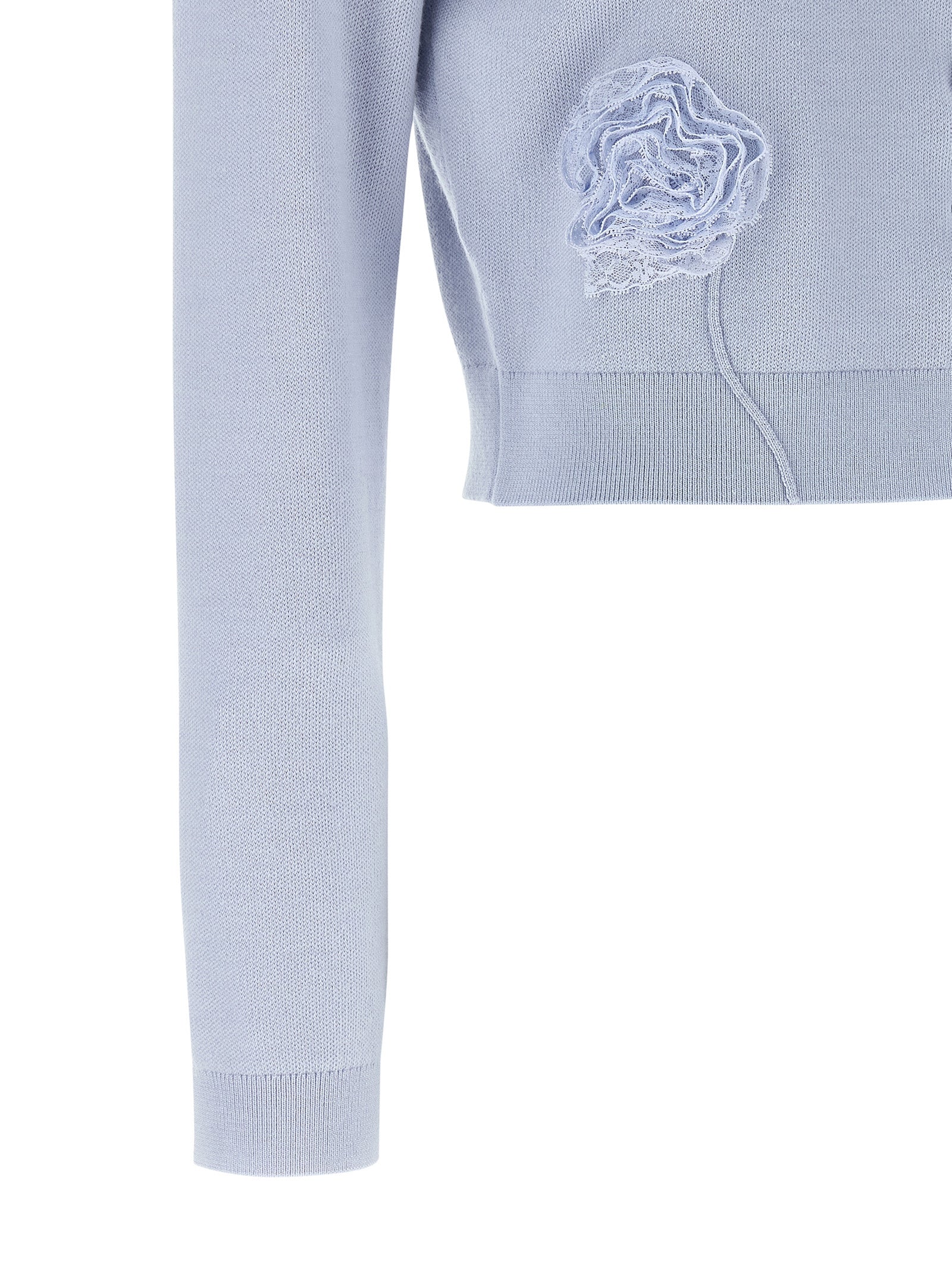 Self Portrait 'Blue Flower Knit' Cardigan