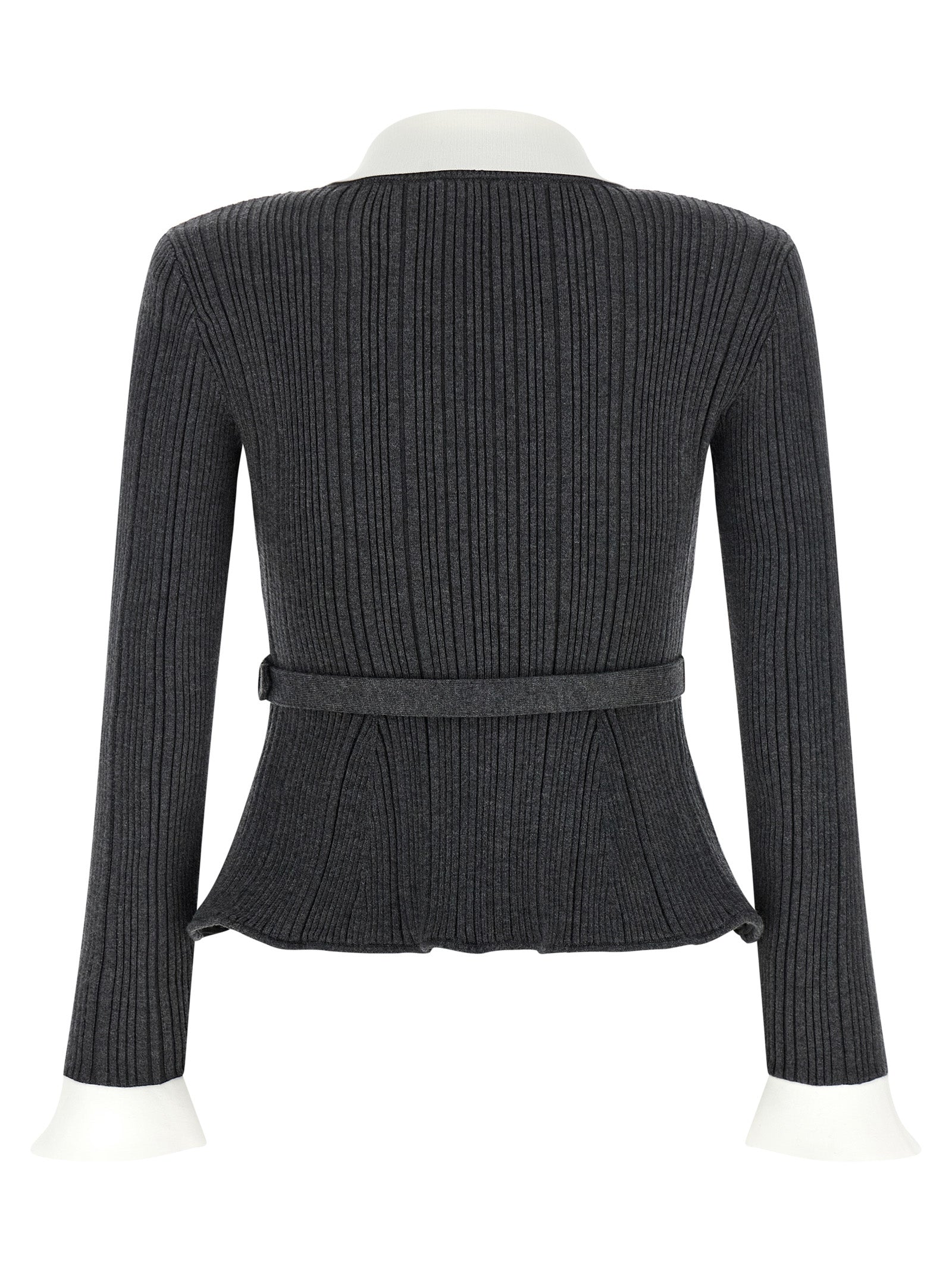 Self Portrait Ribbed Cardigan