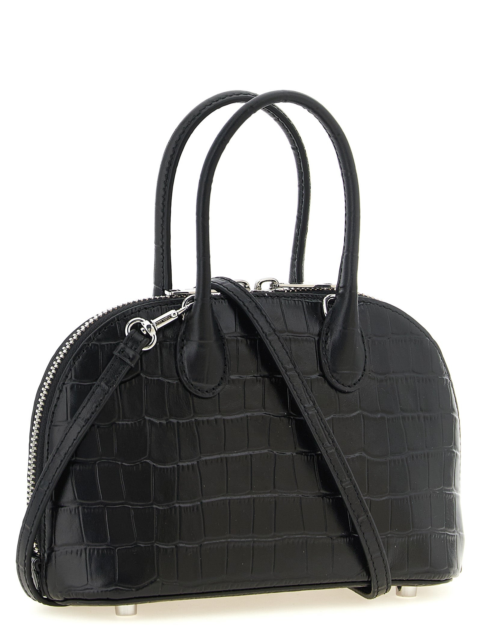Self Portrait 'Croc Leather Mini Toast' Handbag