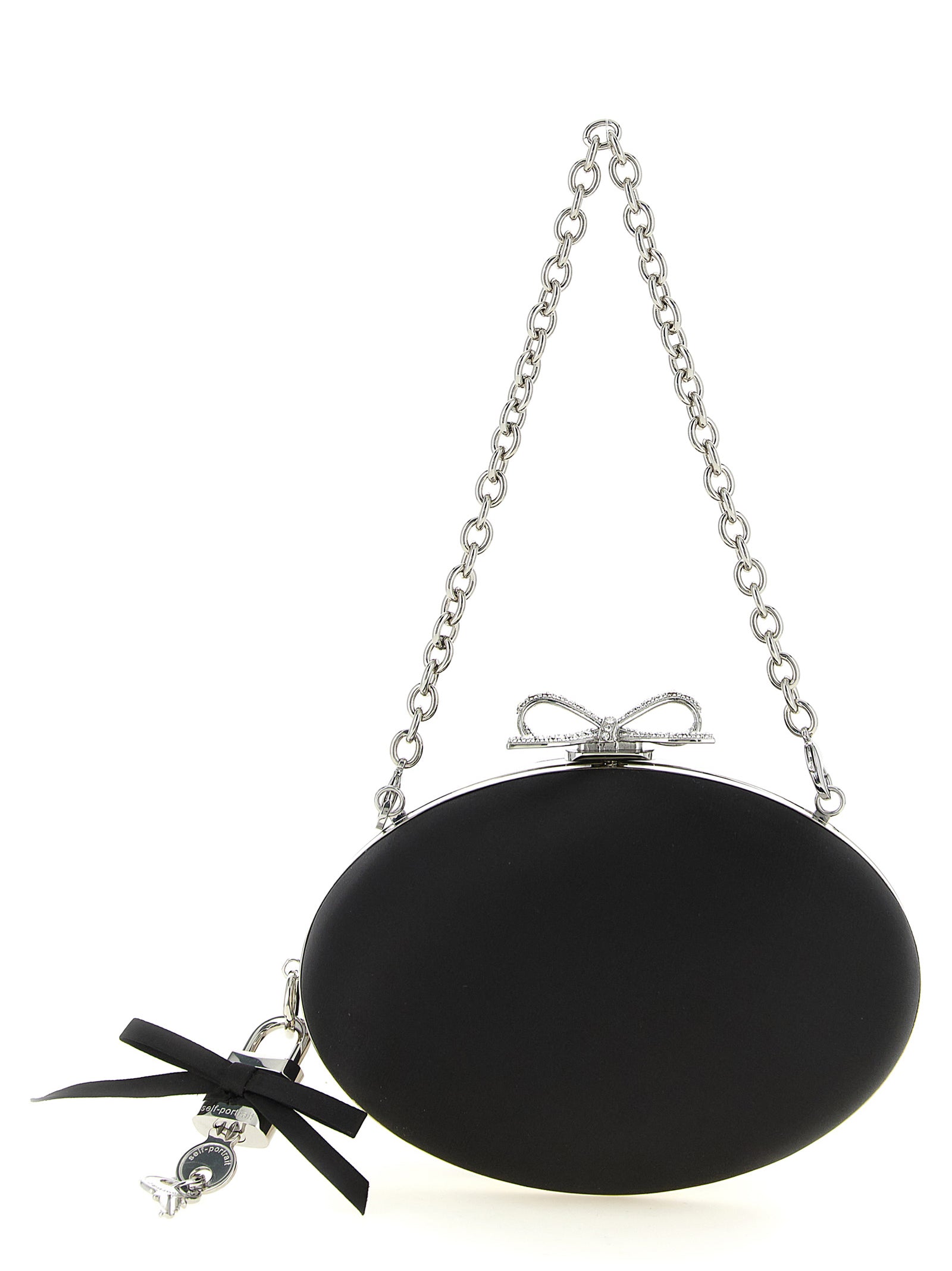 Self Portrait Clutch Satin Oval