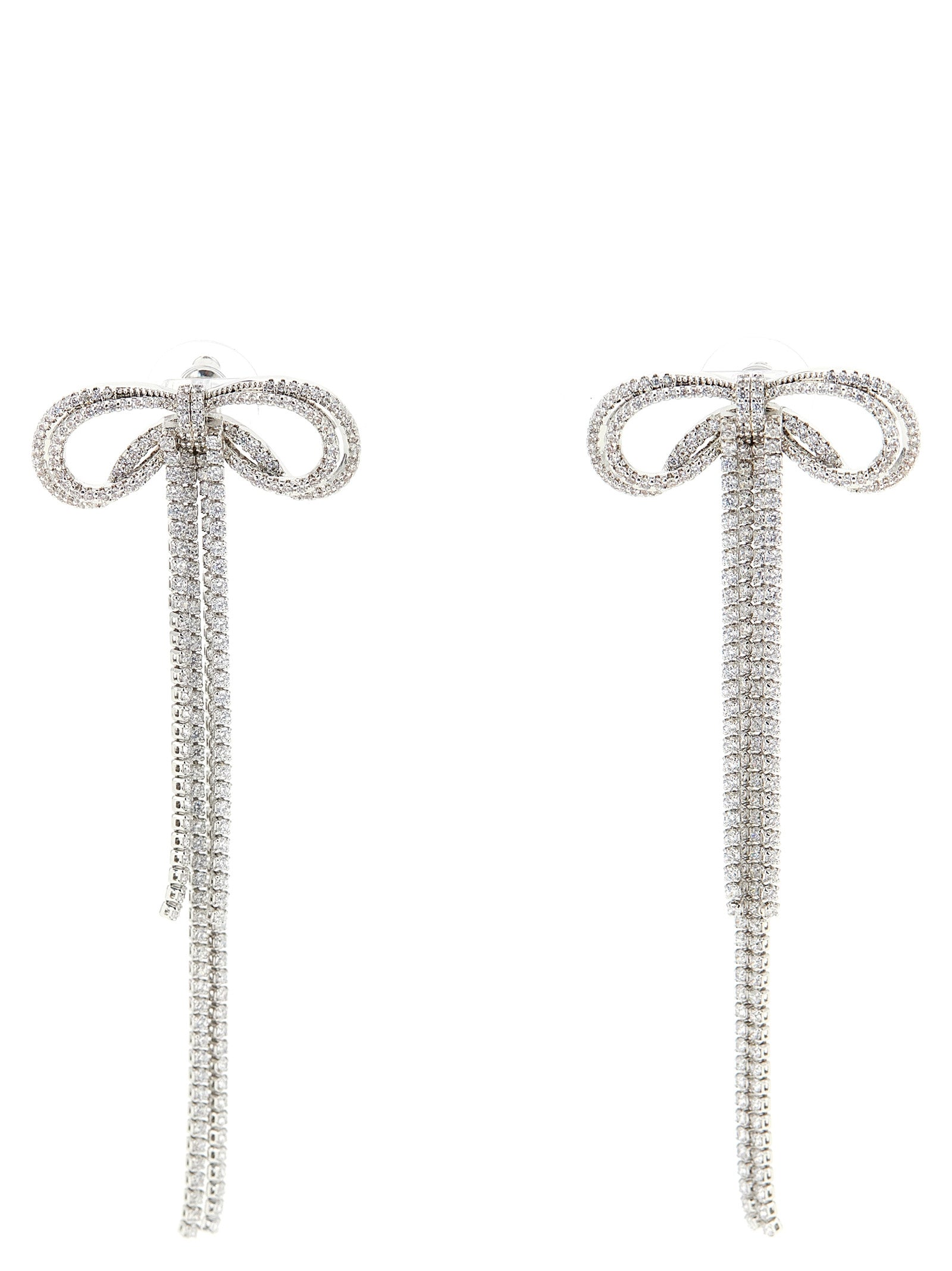 Self Portrait 'Double Crystal Bow' Earrings