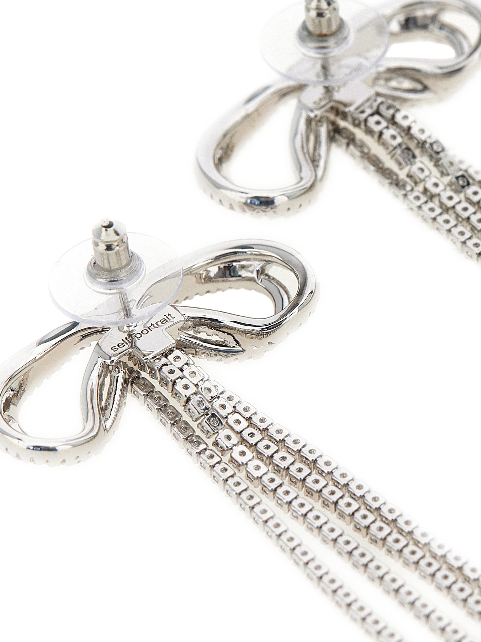 Self Portrait 'Double Crystal Bow' Earrings