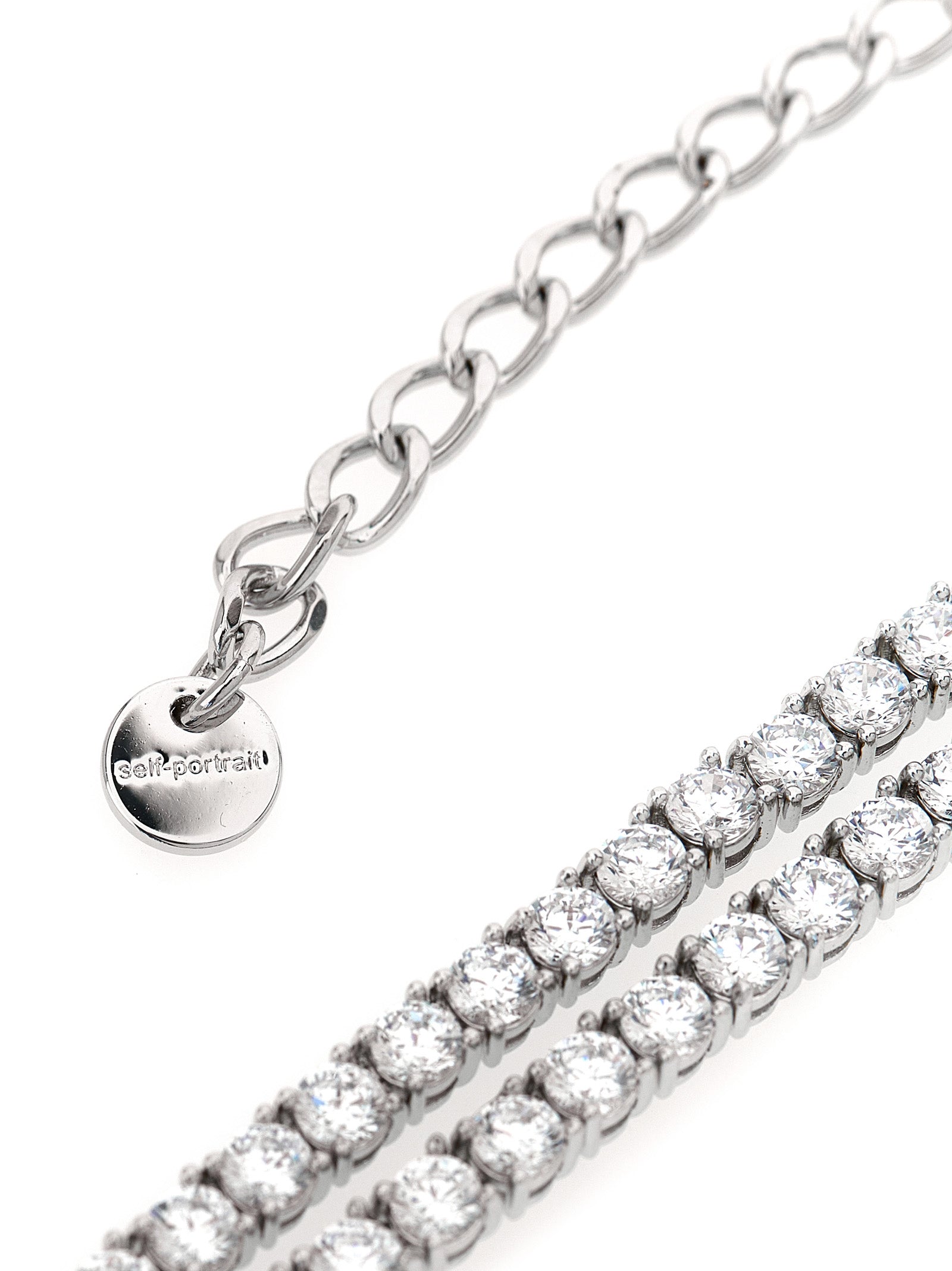 Self Portrait 'Double Crystal Bow' Necklace