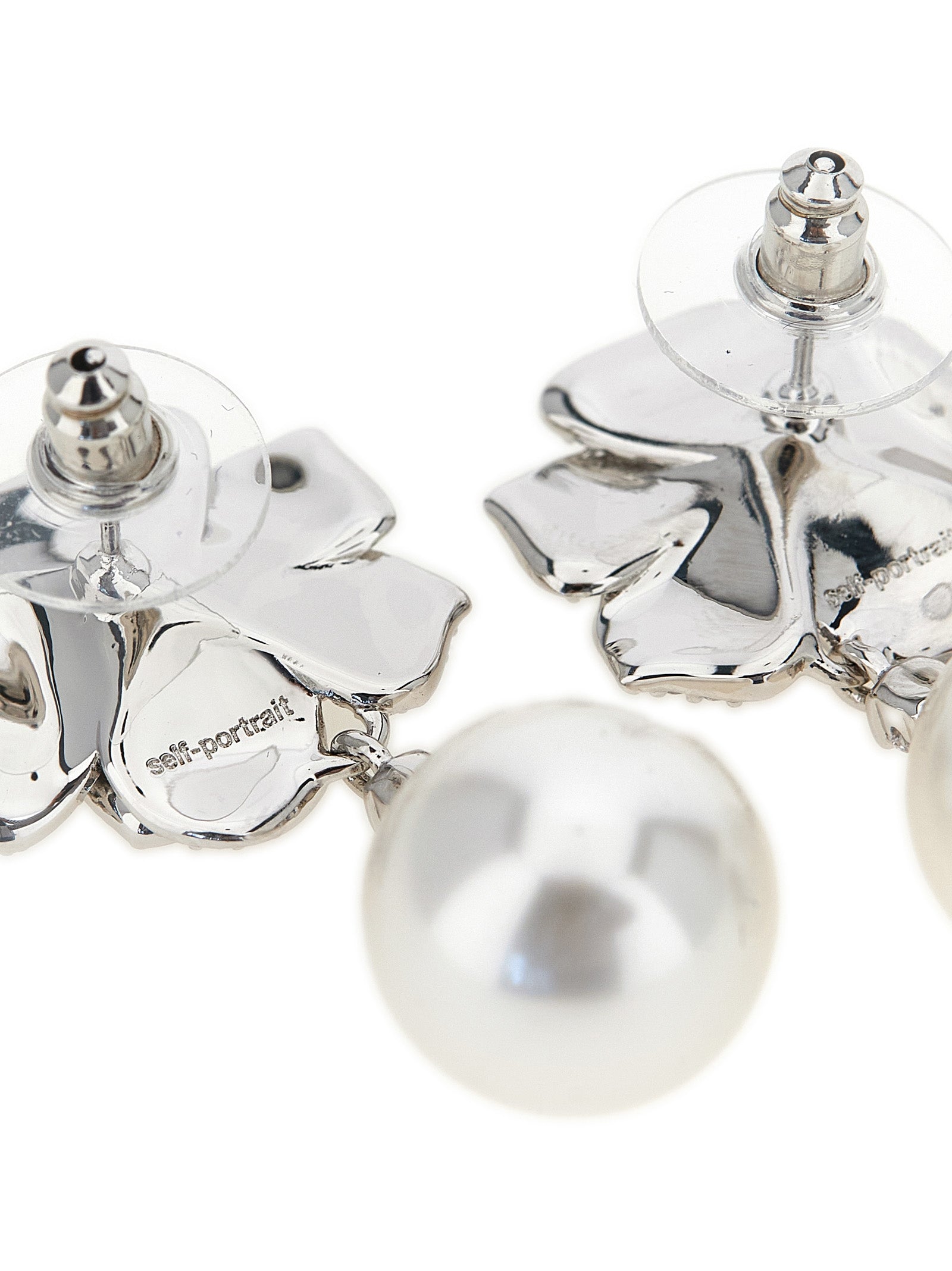 Self Portrait 'Mini Crystal Flower Pearl' Earrings