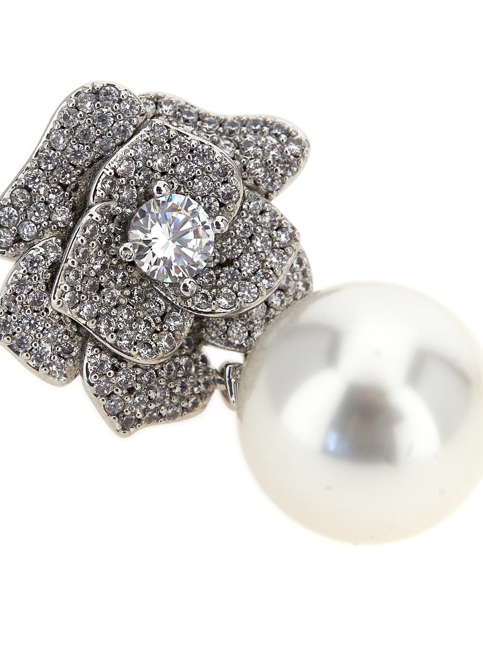 Self Portrait 'Mini Crystal Flower Pearl' Earrings