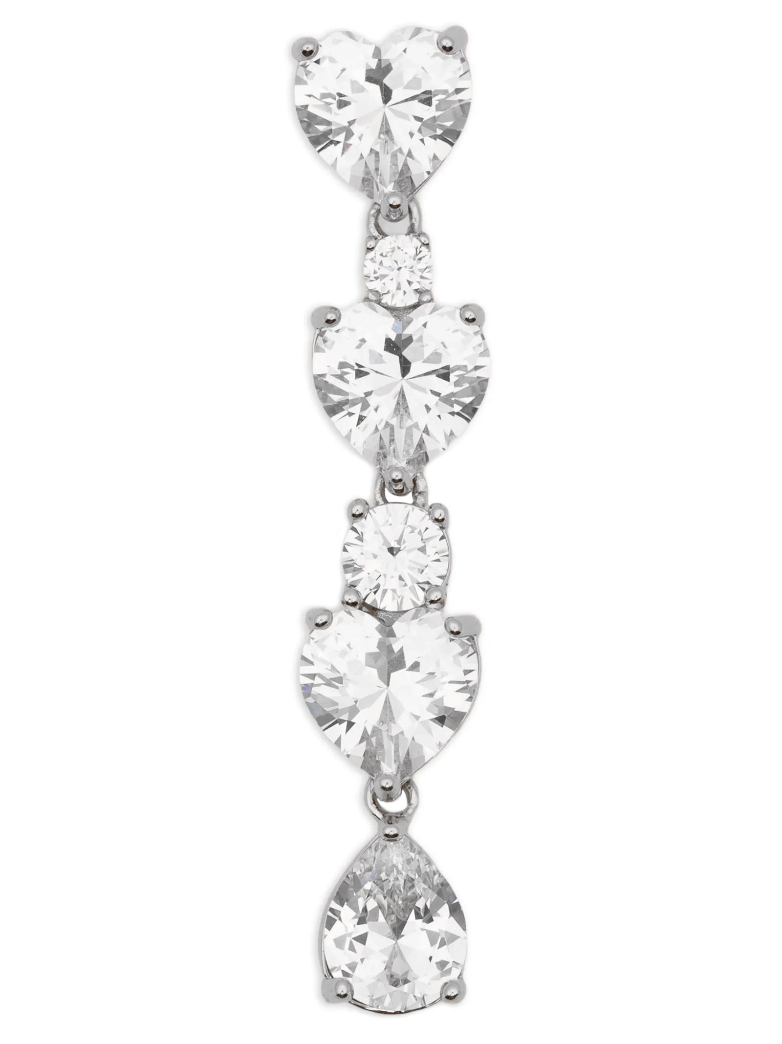 Self Portrait 'Crystal Heart Tiered' Earrings