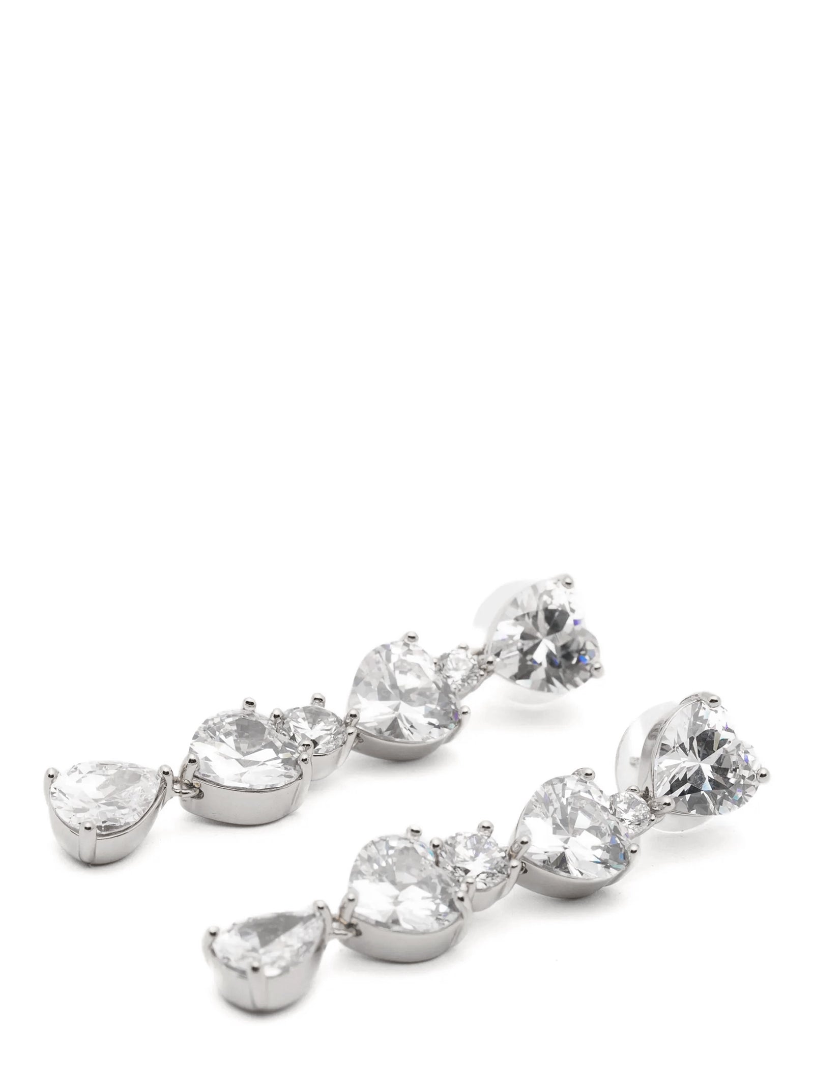 Self Portrait 'Crystal Heart Tiered' Earrings