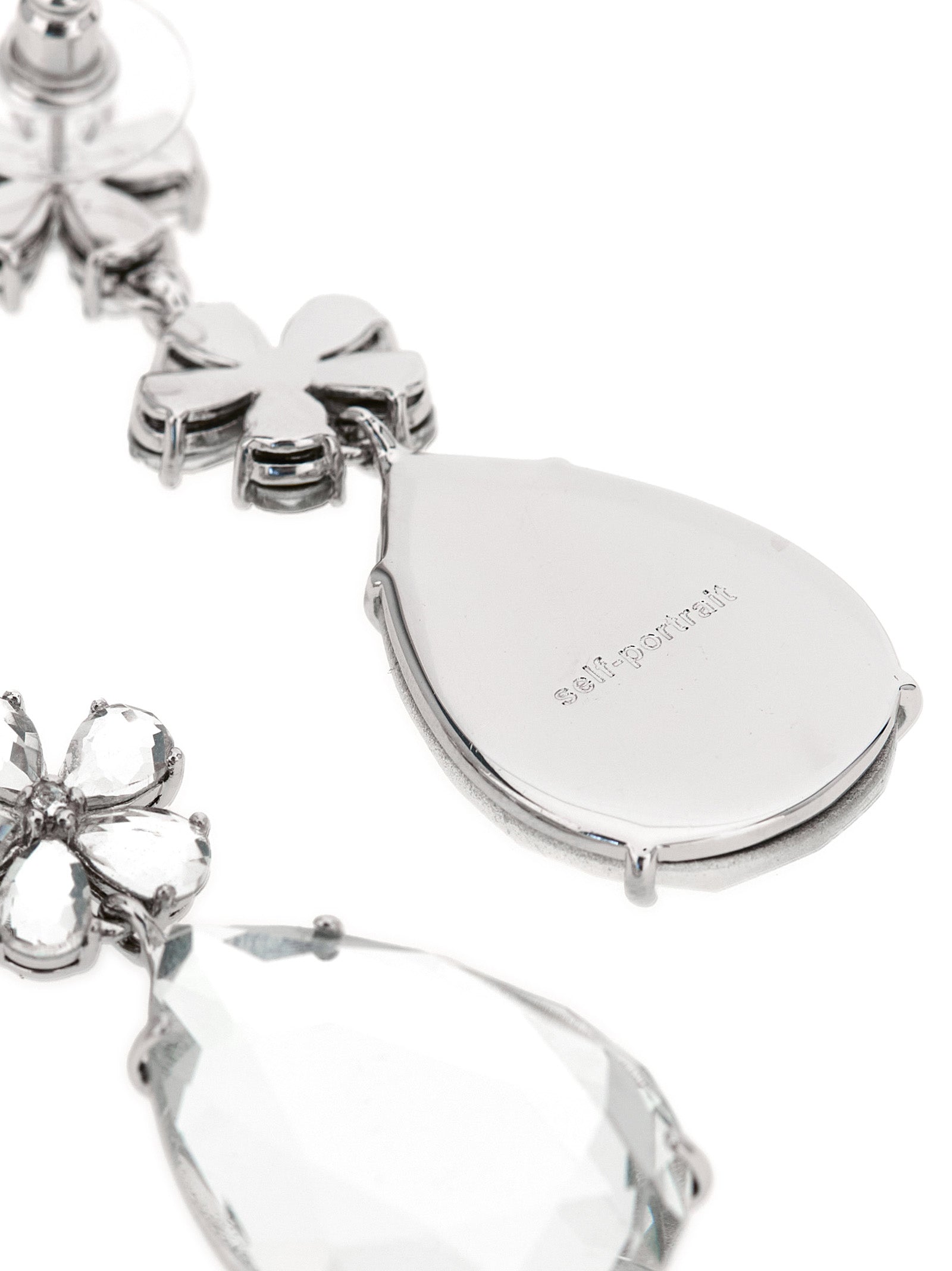 Self Portrait 'Crystal Flower Tiered' Earrings