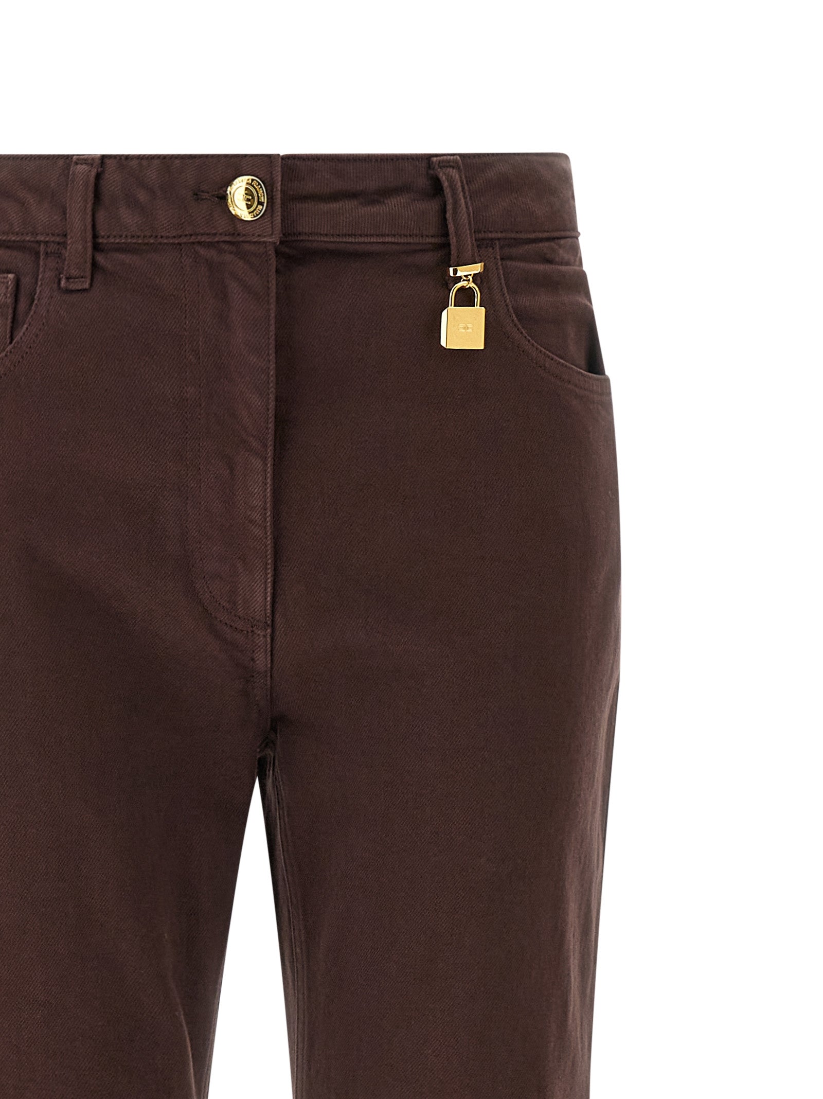 Elisabetta Franchi Jewel Padlock Jeans