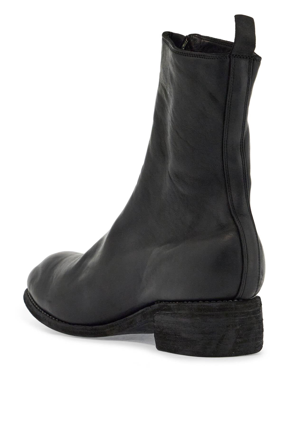 Guidi Black Horse And Calf Leather Boots With Side Zip