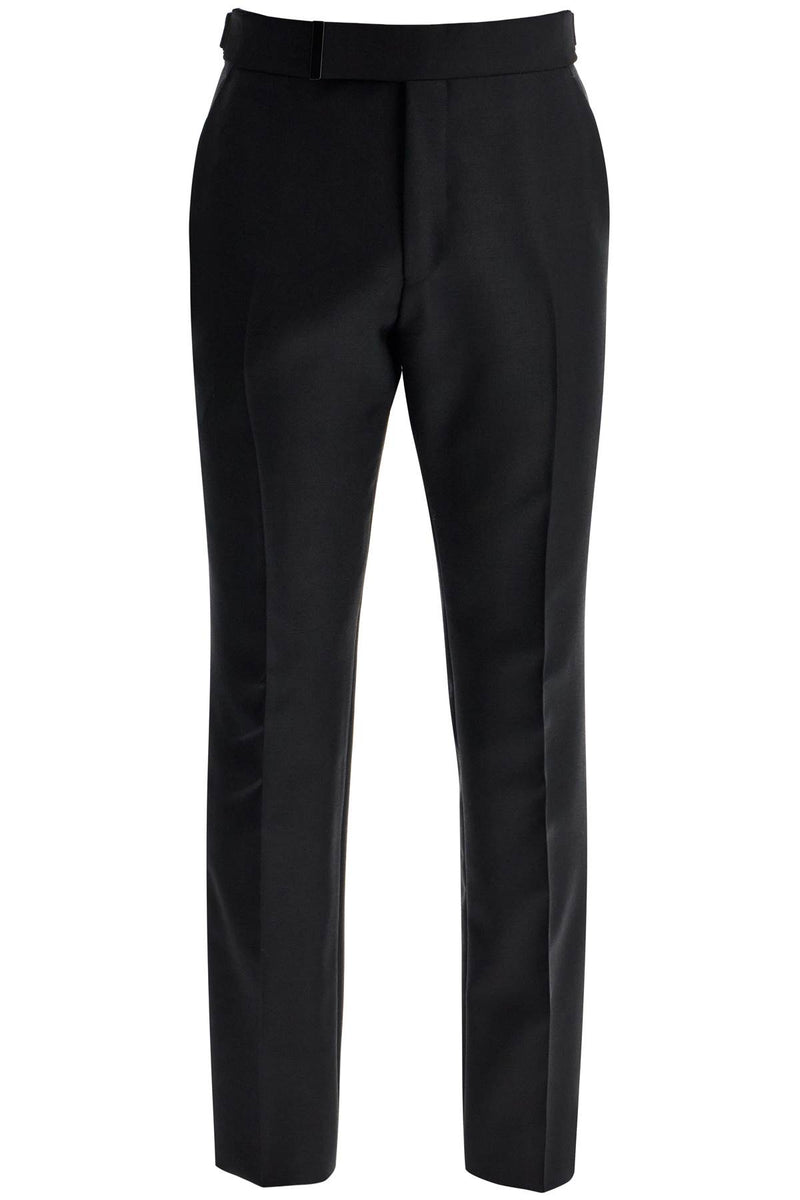 Tom Ford Tailored Wool And Mohair Trousers Black