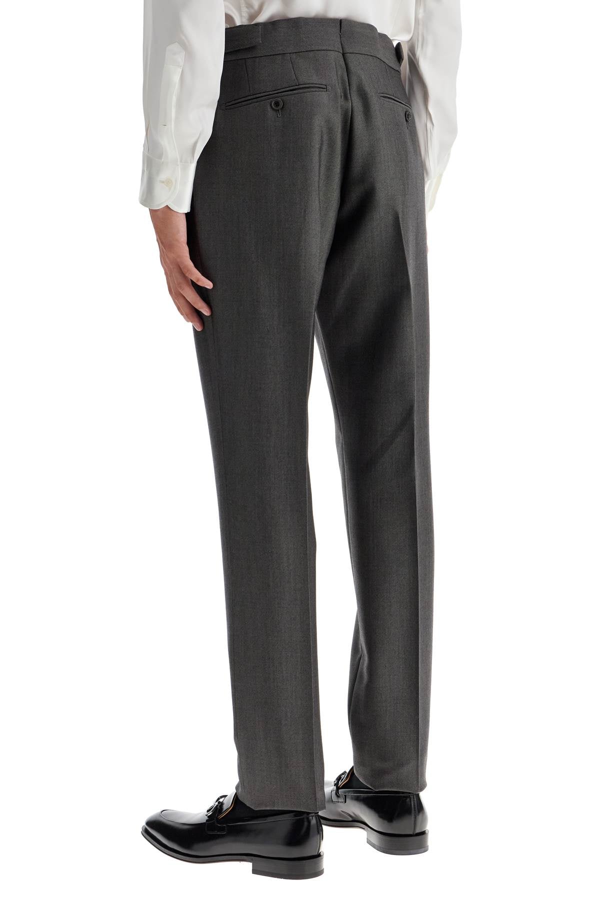 Tom Ford Atticus Wool And Mohair Mikado Trousers Grey