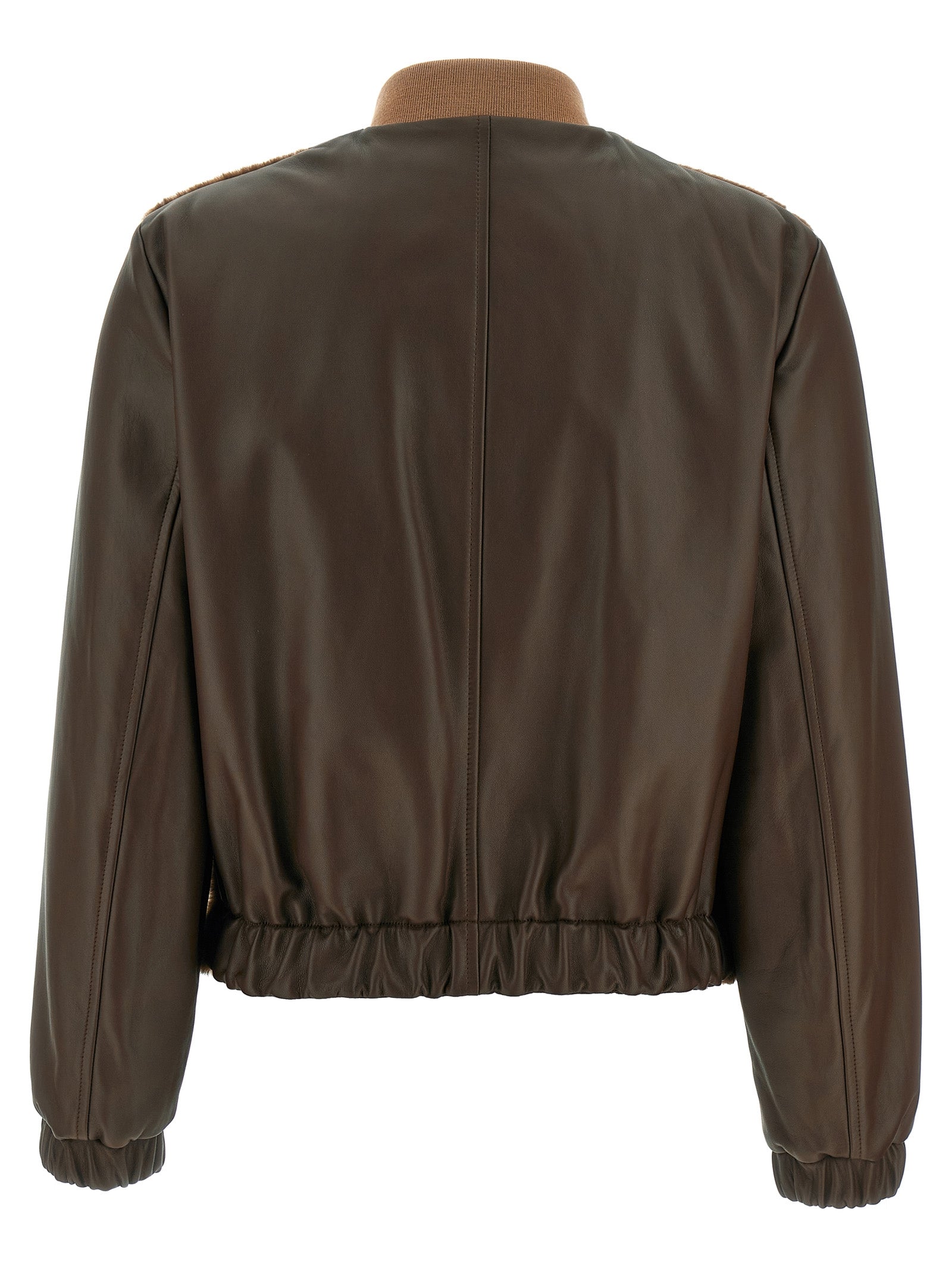 Fabiana Filippi Fur Waistcoat Bomber Jacket