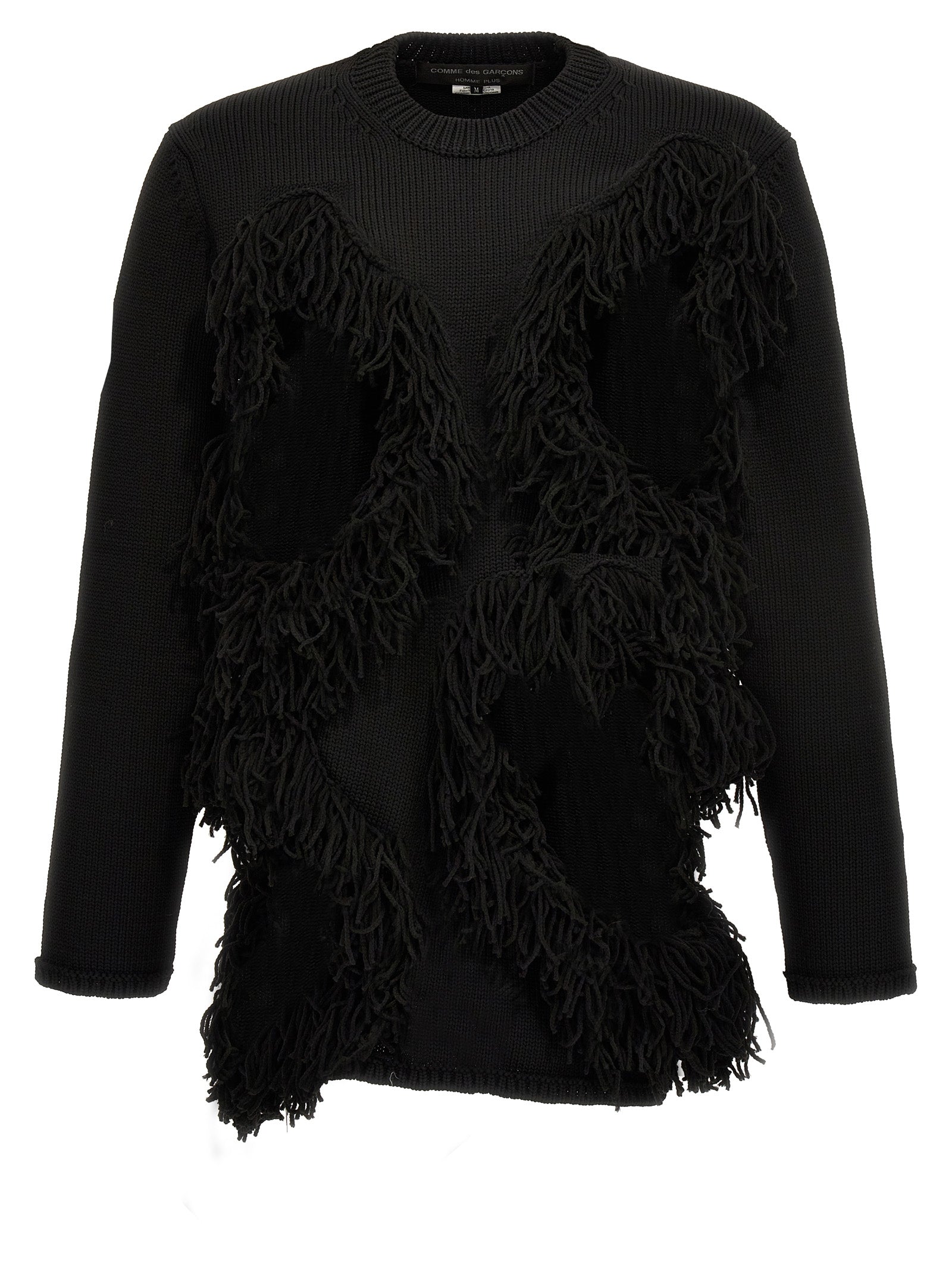 Comme Des Garçons Homme Plus Cut-Out And Fringed Sweater