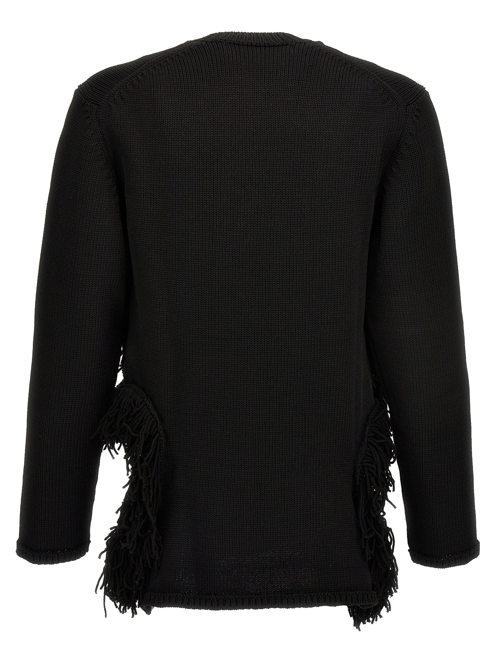 Comme Des Garçons Homme Plus Cut-Out And Fringed Sweater