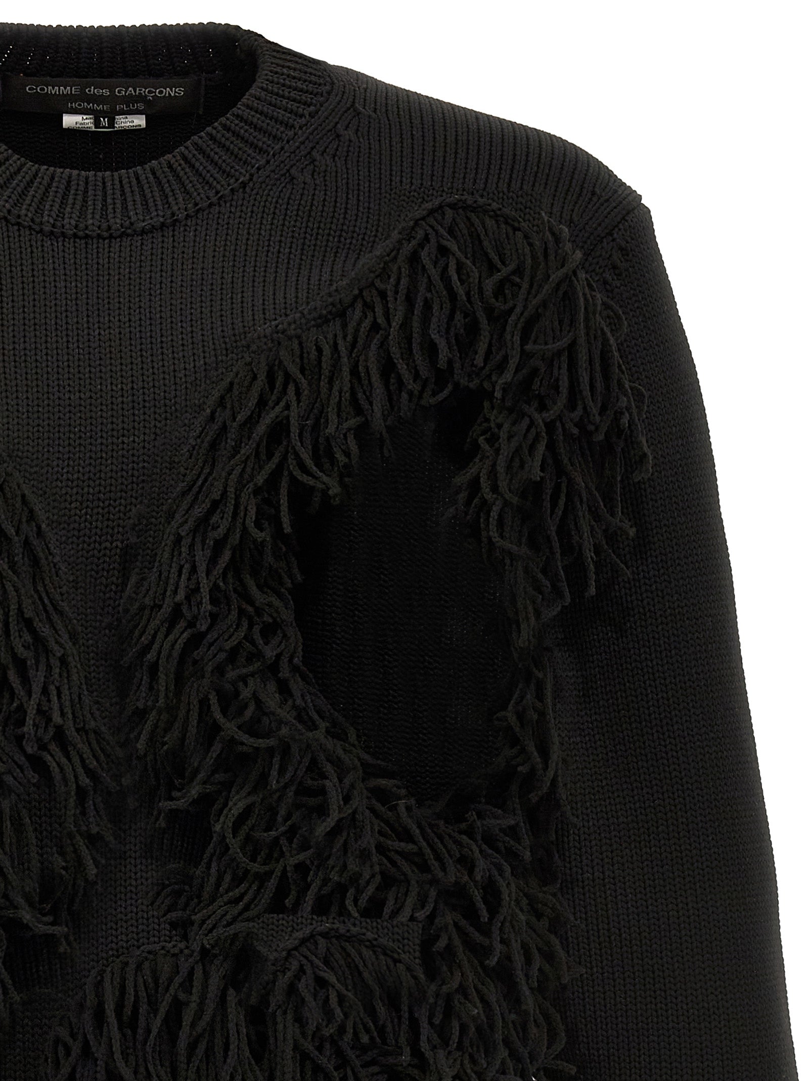 Comme Des Garçons Homme Plus Cut-Out And Fringed Sweater