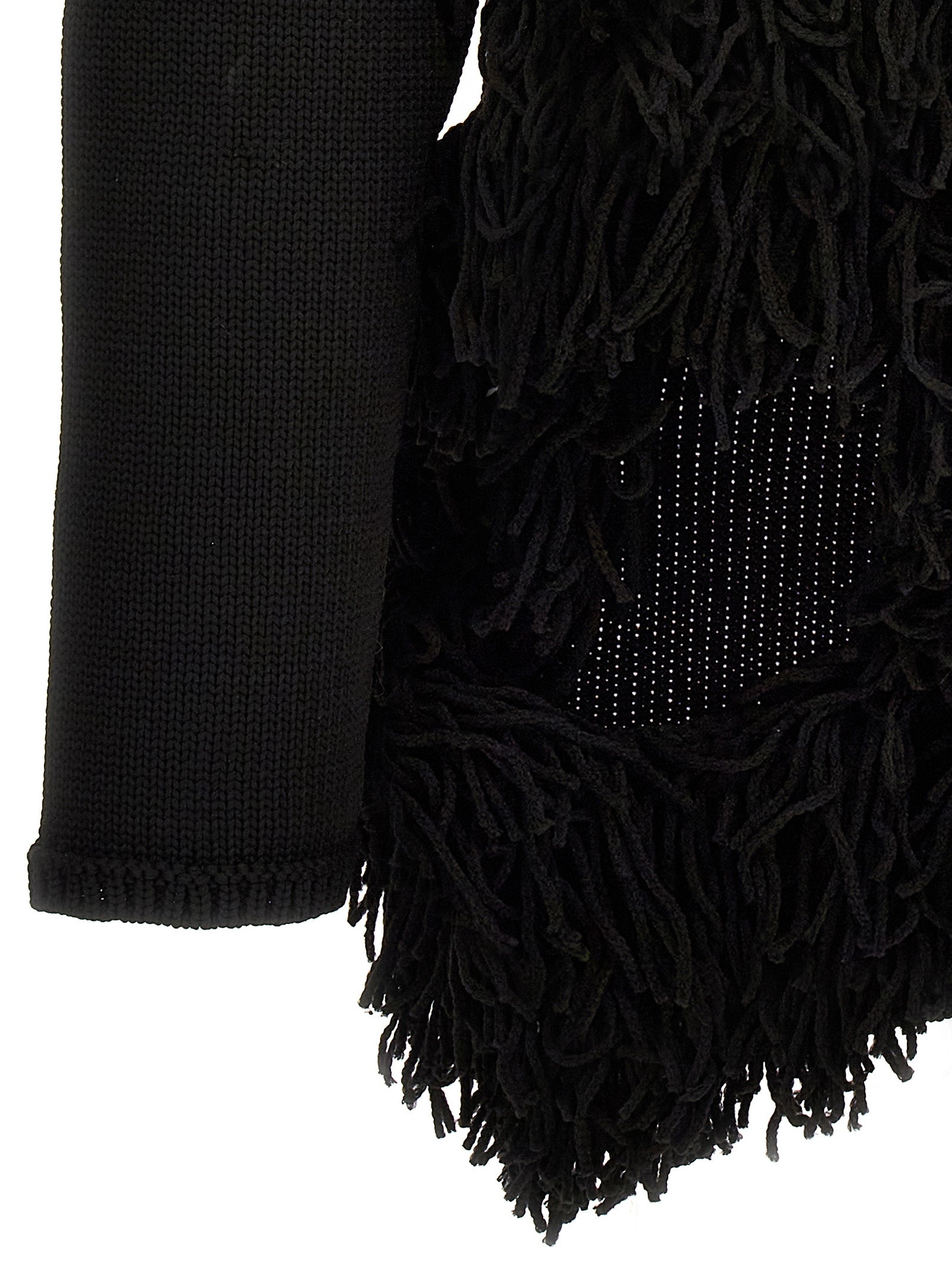 Comme Des Garçons Homme Plus Cut-Out And Fringed Sweater