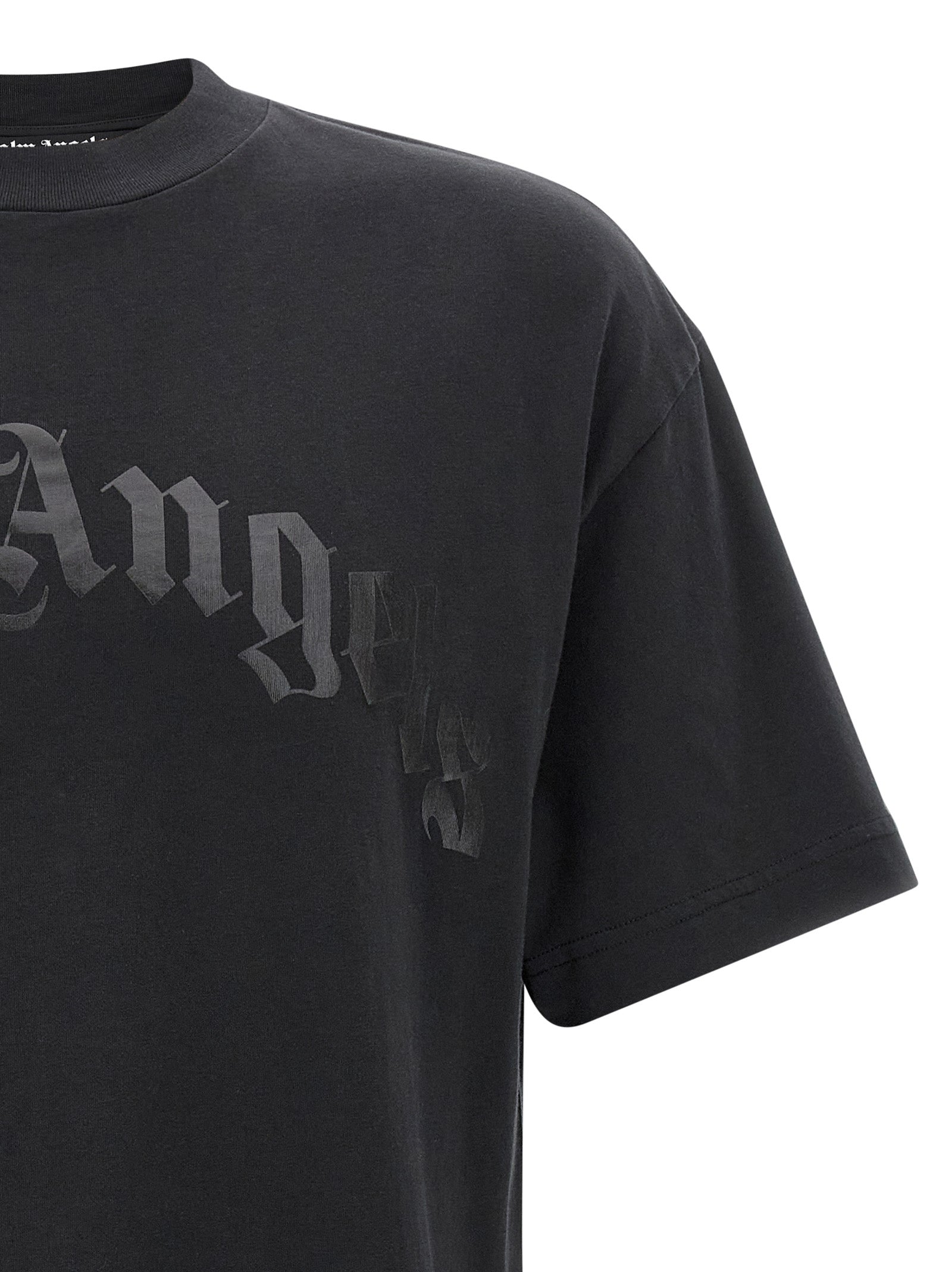 Palm Angels 'Curved Logo' T-Shirt