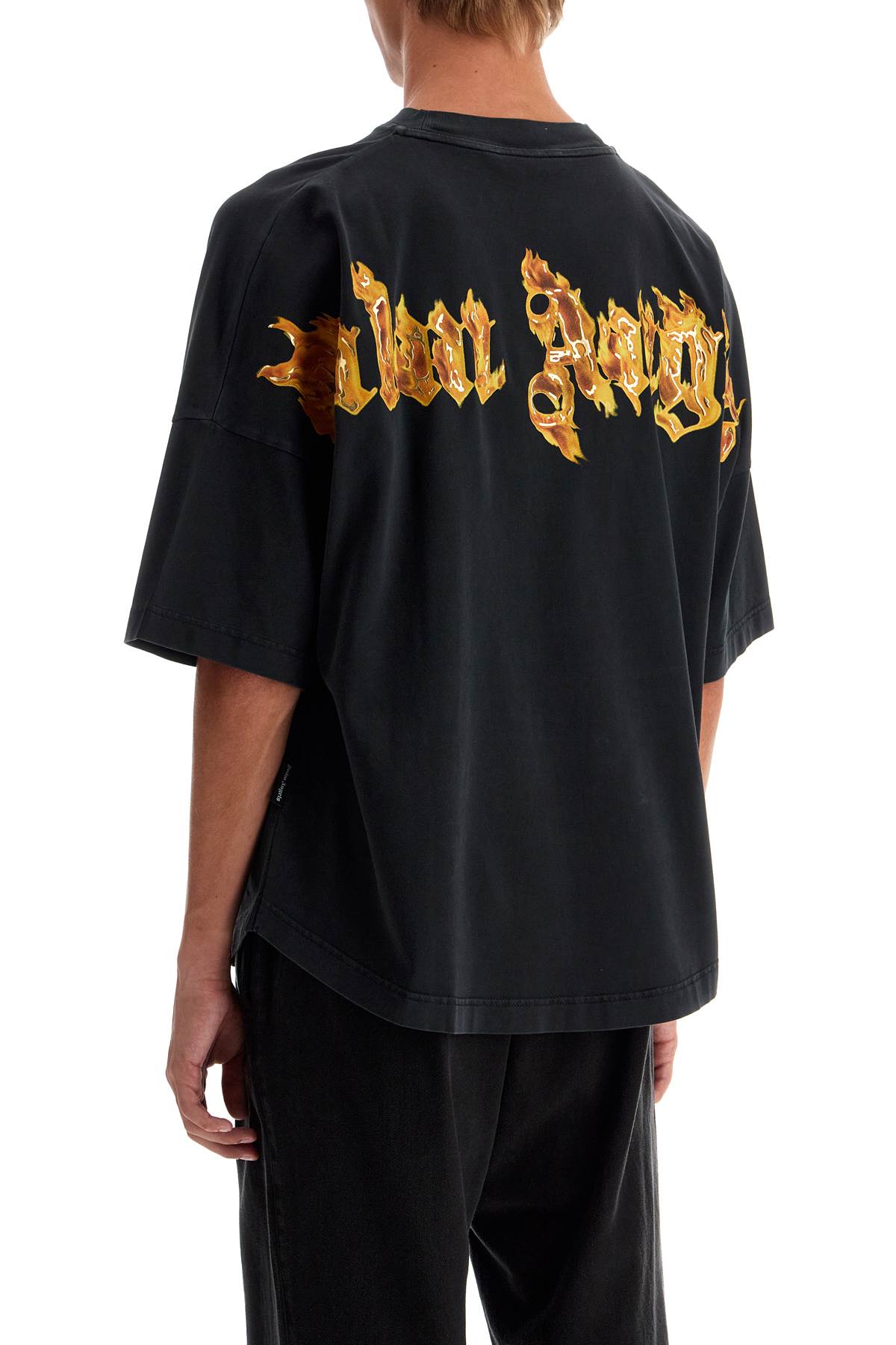 Palm Angels 'Burning Palm Oversized T Black