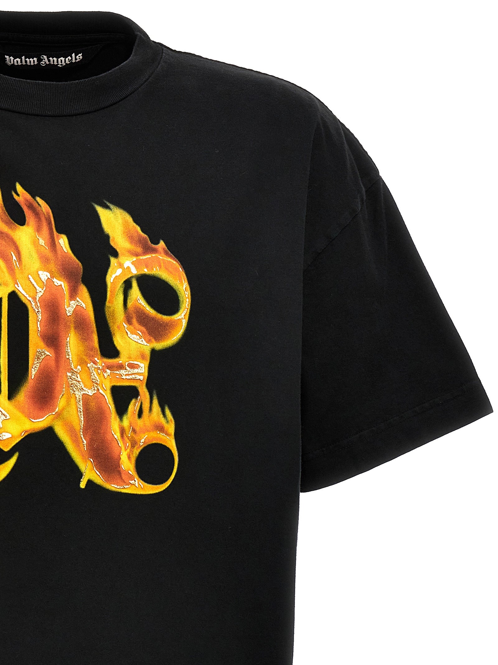 Palm Angels 'Burning Monogram' T-Shirt