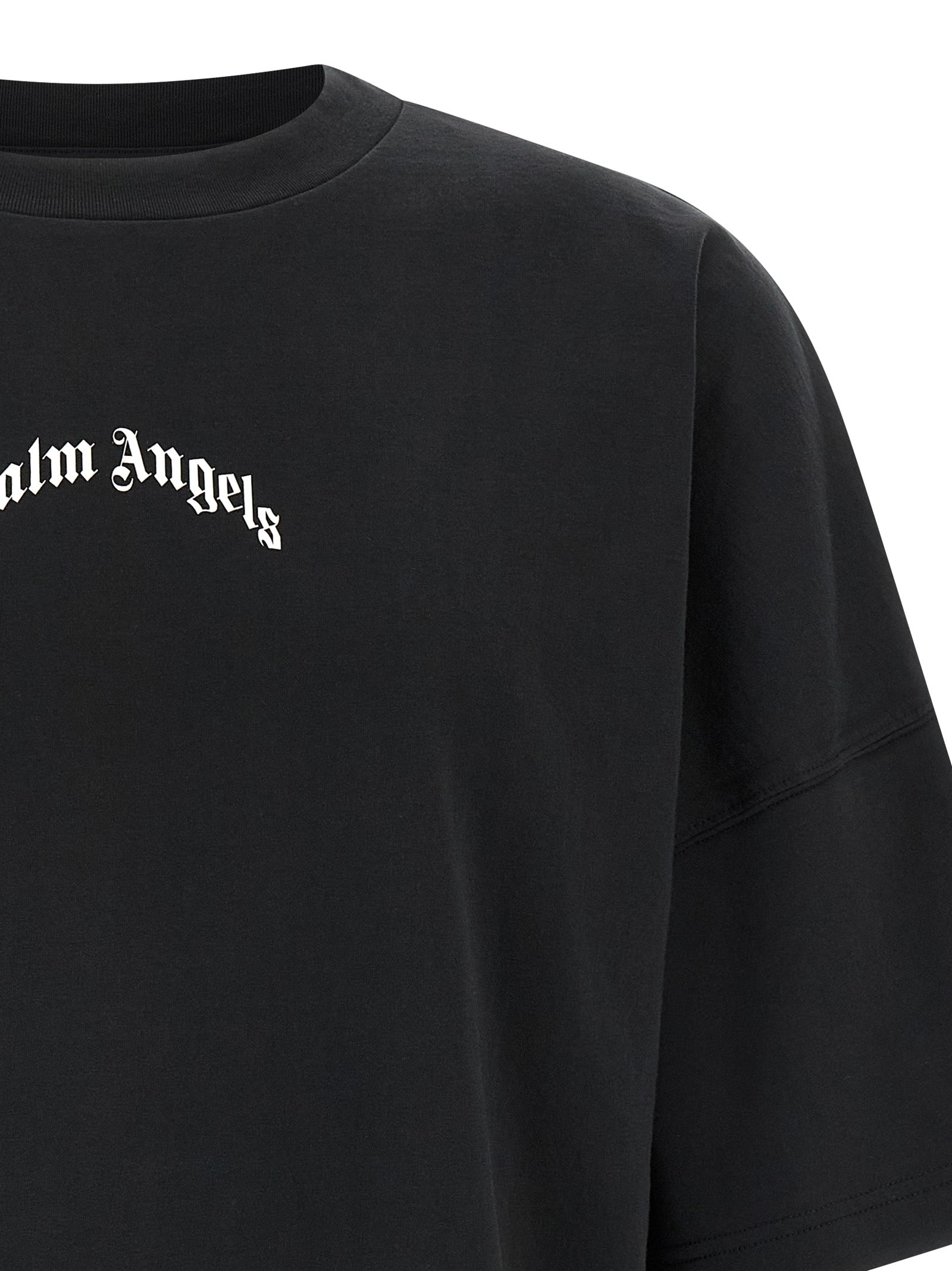 Palm Angels 'Back Curved Logo' T-Shirt