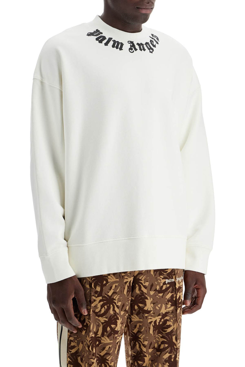 Palm Angels Crewneck Sweatshirt With Logo White