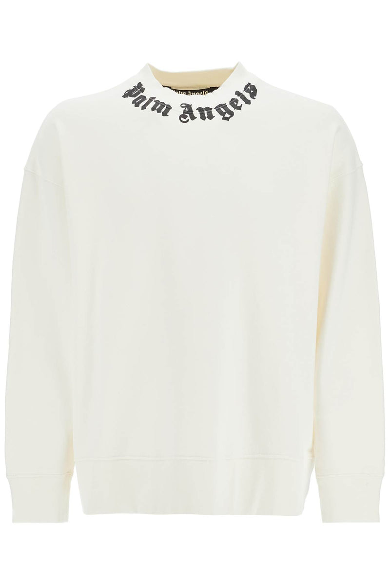 Palm Angels Crewneck Sweatshirt With Logo White